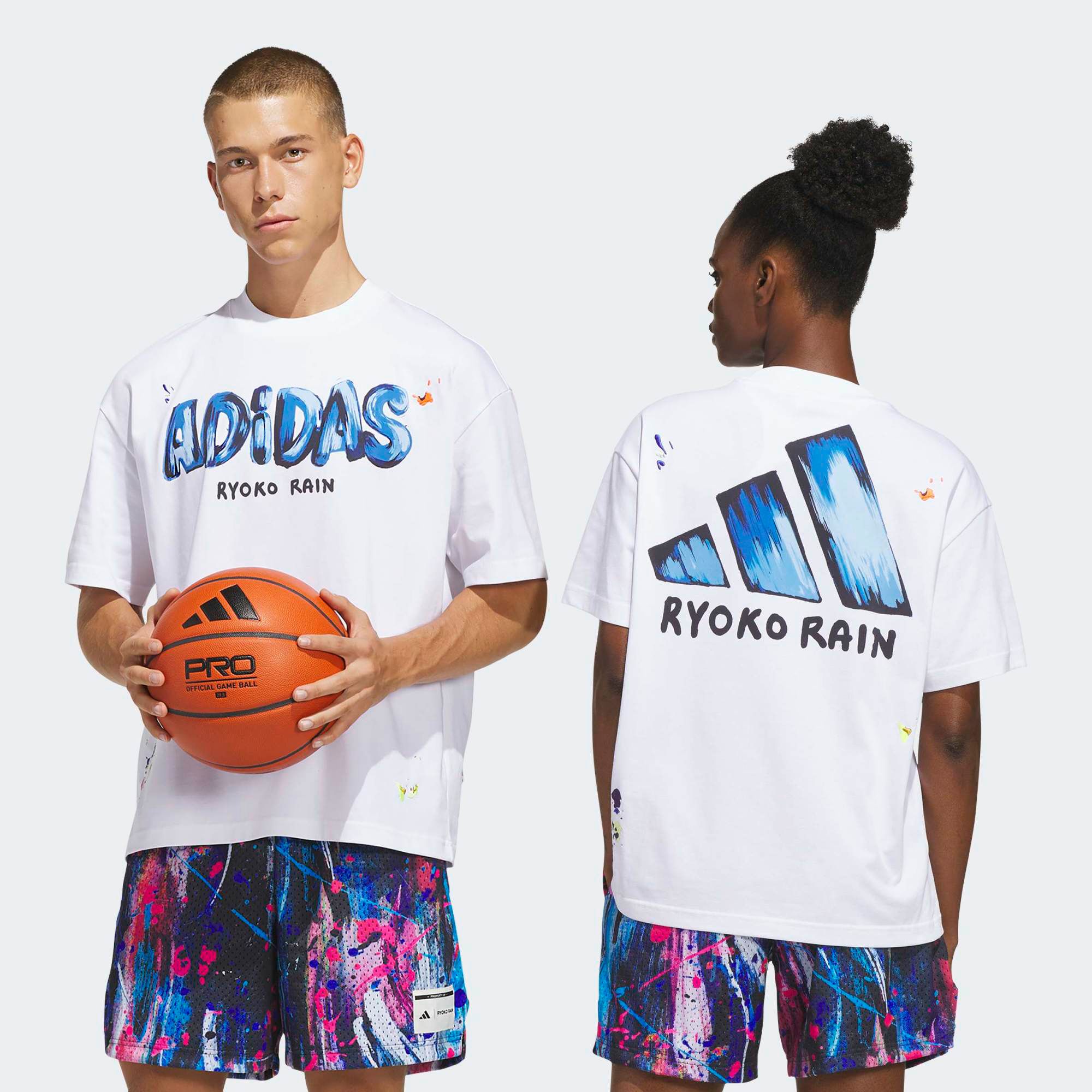 adidas Men's Ryoko Rain Paint Brush Graphic Tee