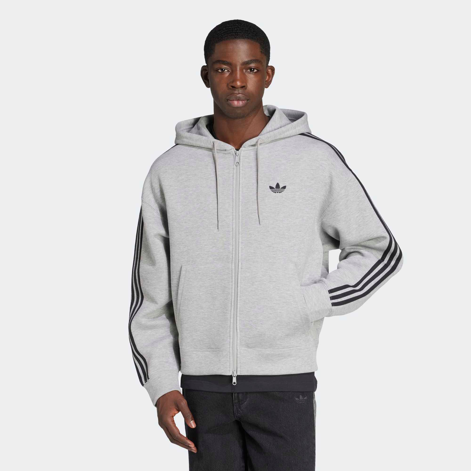 adidas Men's Adicolor Oversized Full-Zip Hoodie