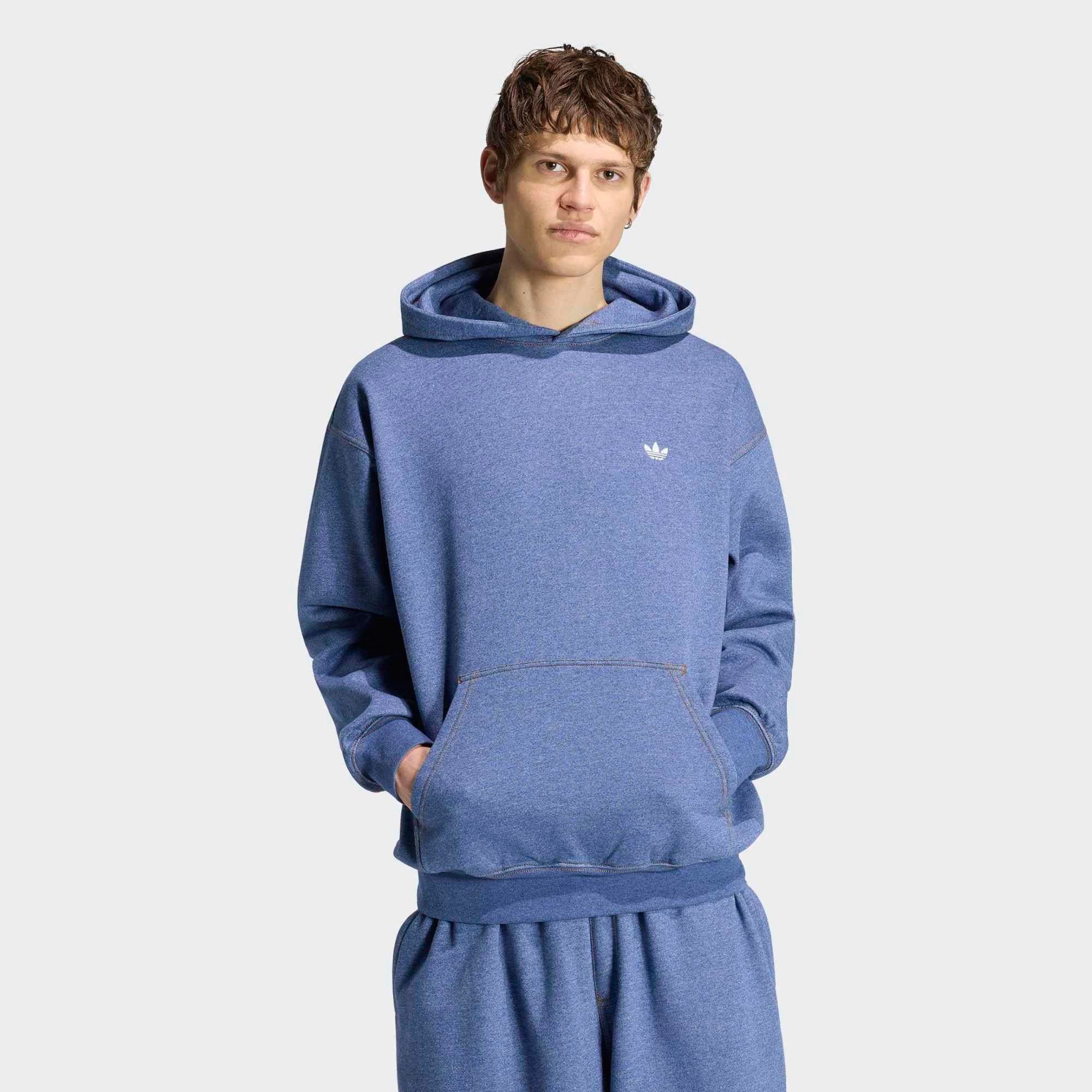 adidas Originals Men's Trefoil Essentials Melange Loose Hoodie
