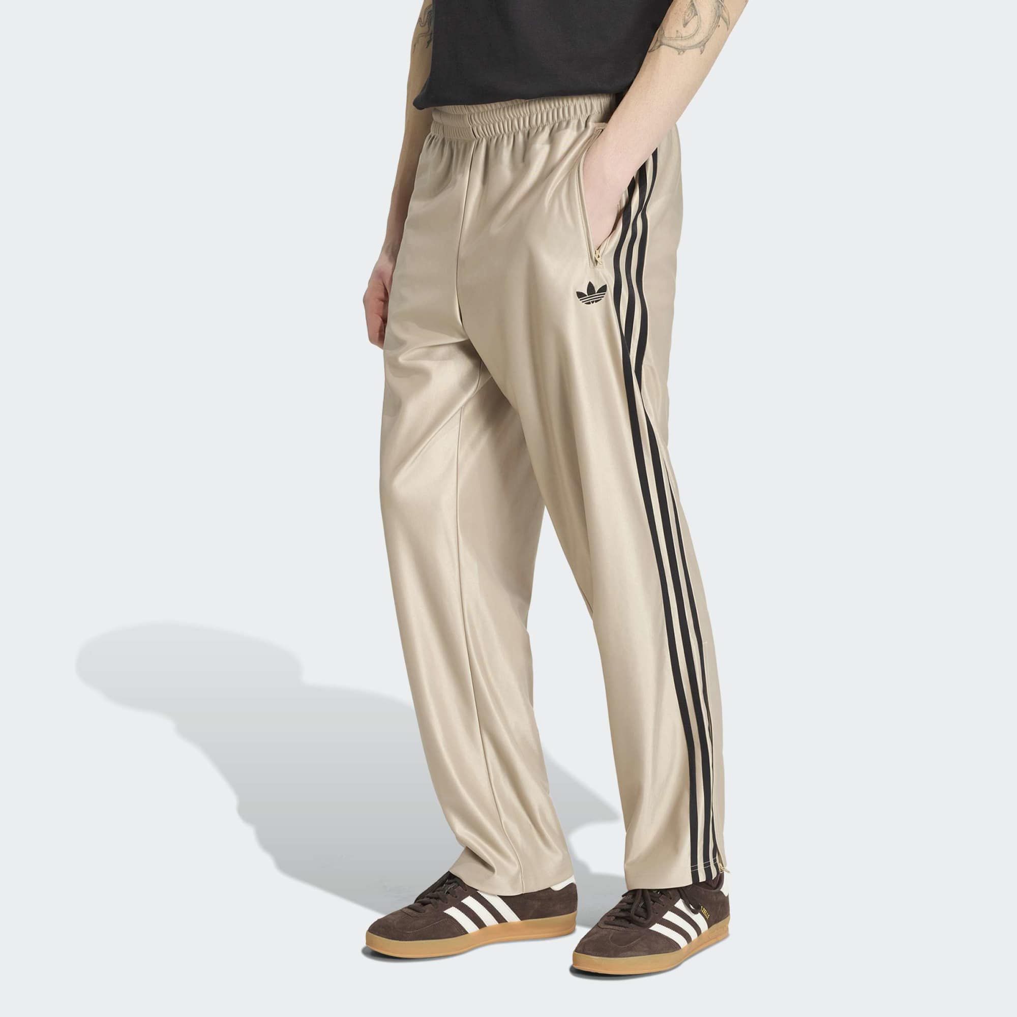 adidas Originals Men's Firebird Metallic Track Pant, Small, Khaki Three