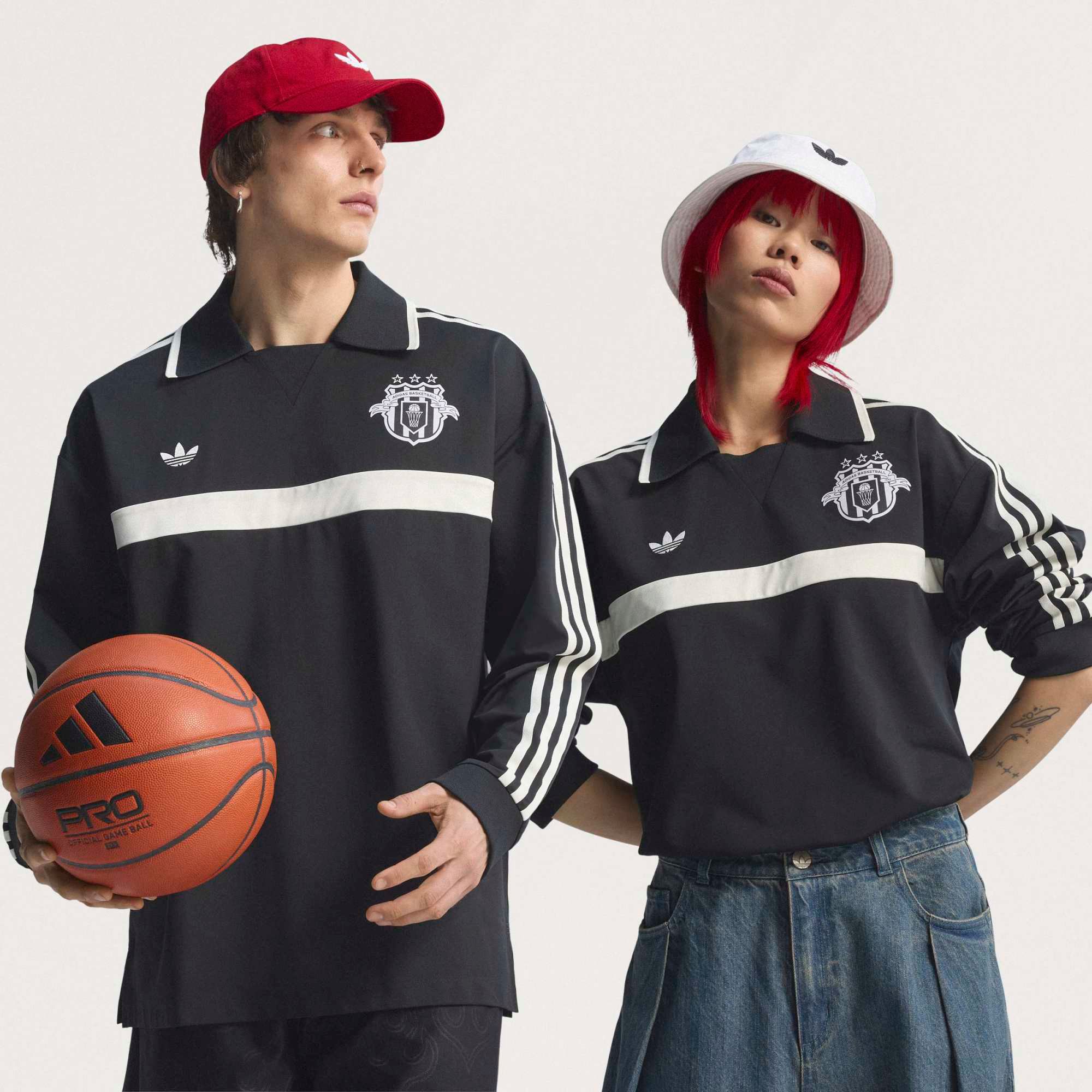 adidas Originals Men's Courtside Long Sleeve Rugby Polo