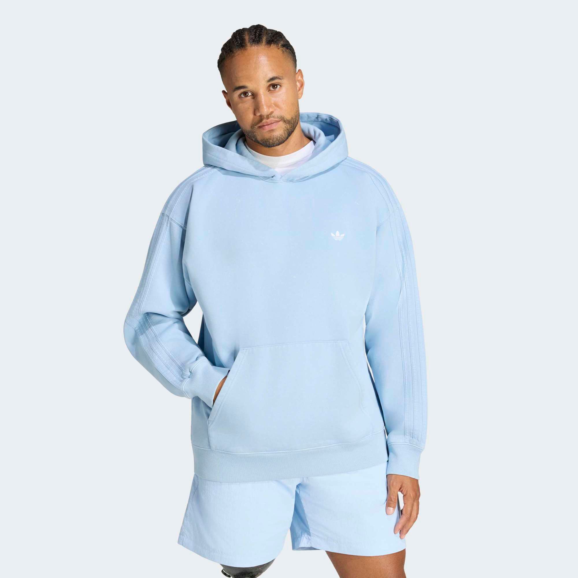 adidas Originals Men's Trefoil Essentials Washed Loose Hoodie