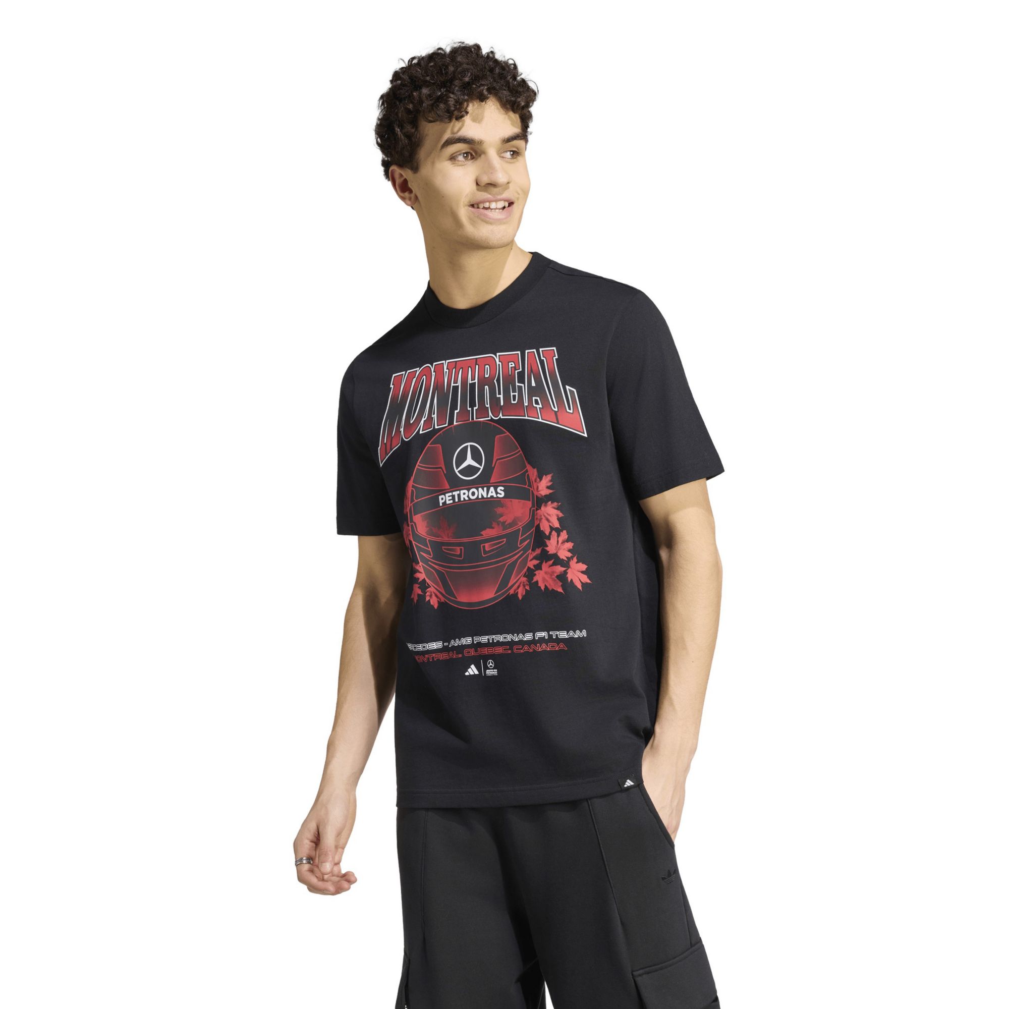 adidas Men's Formula 1 Black Mercedes Montreal T-Shirt