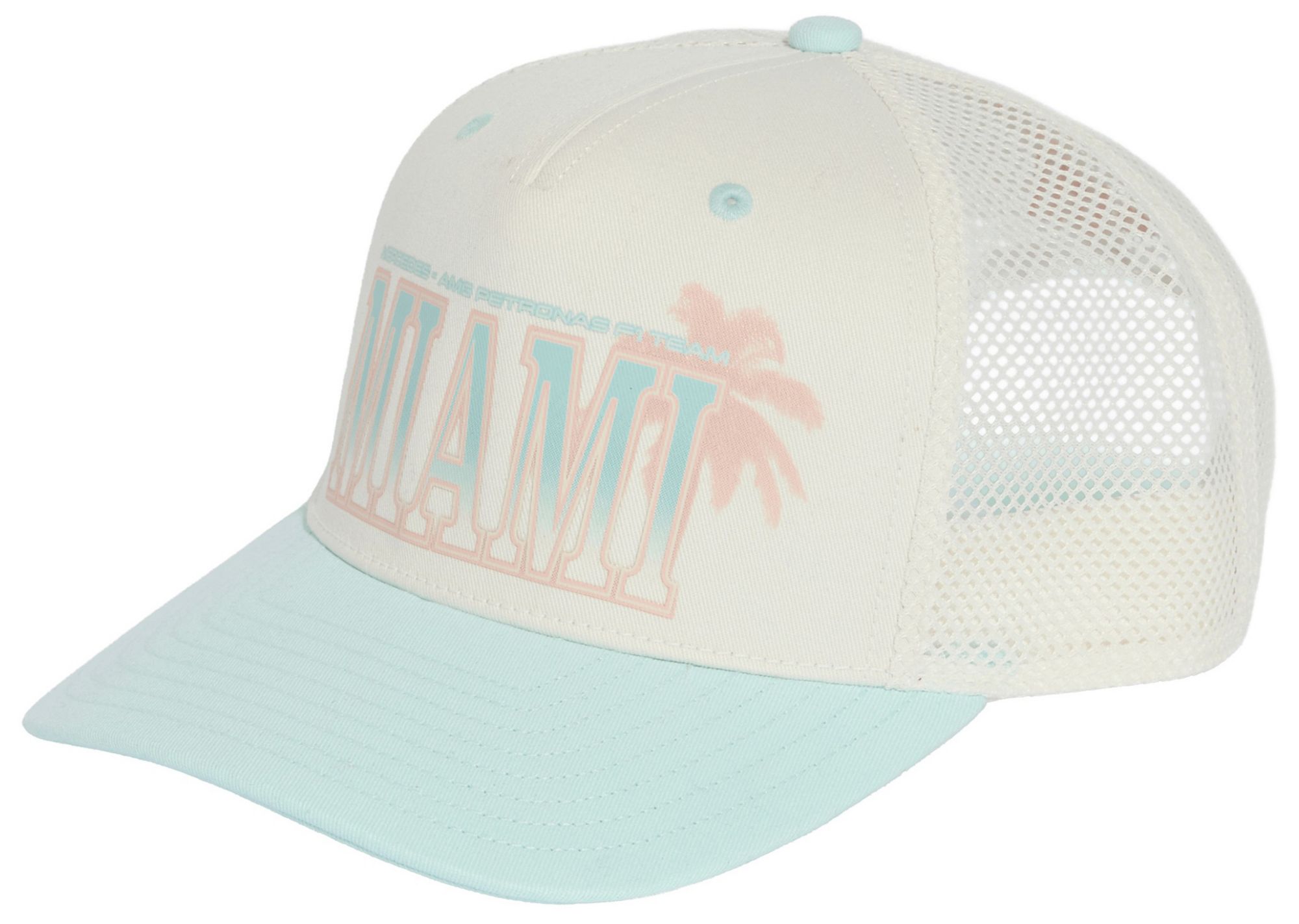 adidas Men's F1 Mercedes Off White Adjustable Trucker Hat