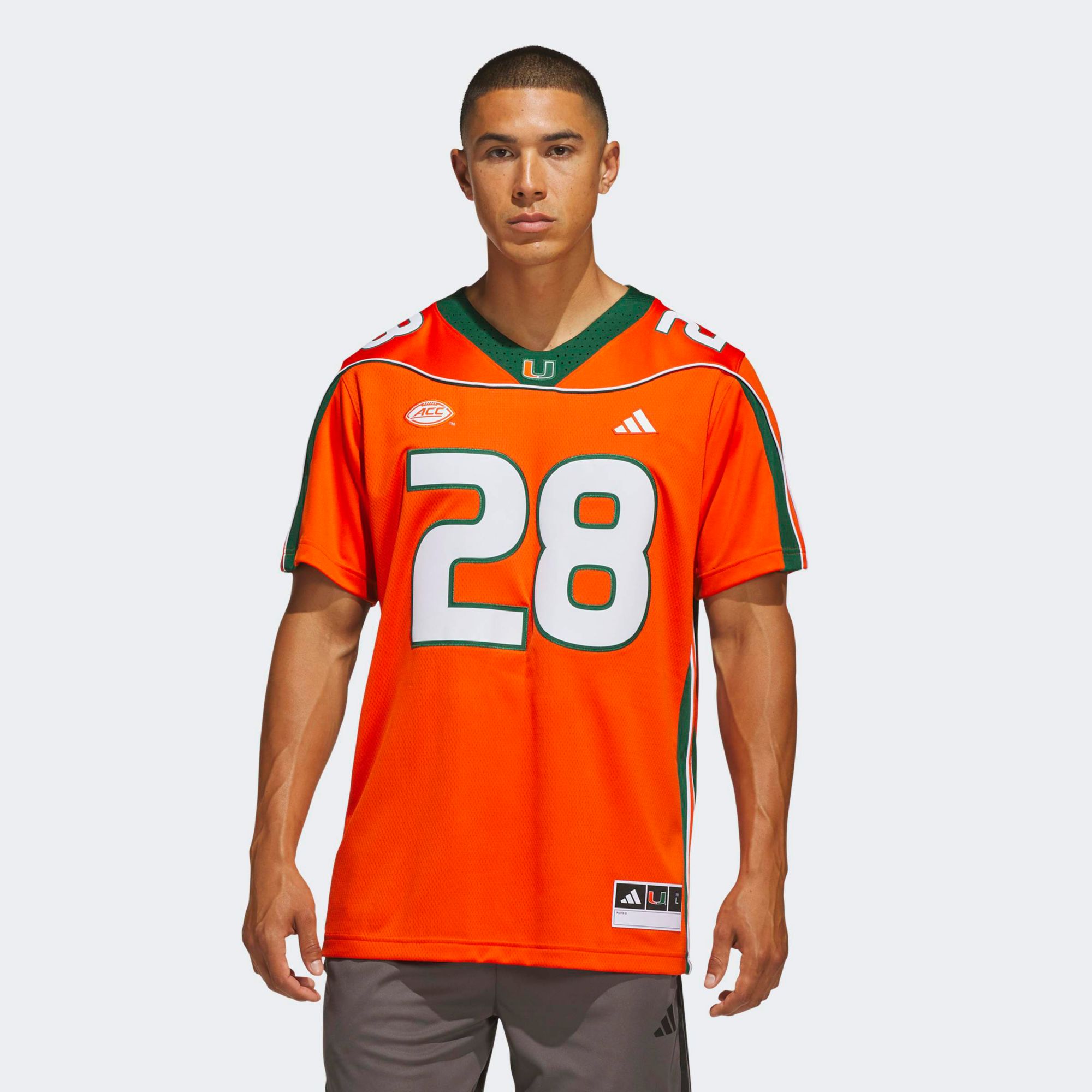 adidas Men's Miami Hurricanes Clinton Portis Premier Football Jersey