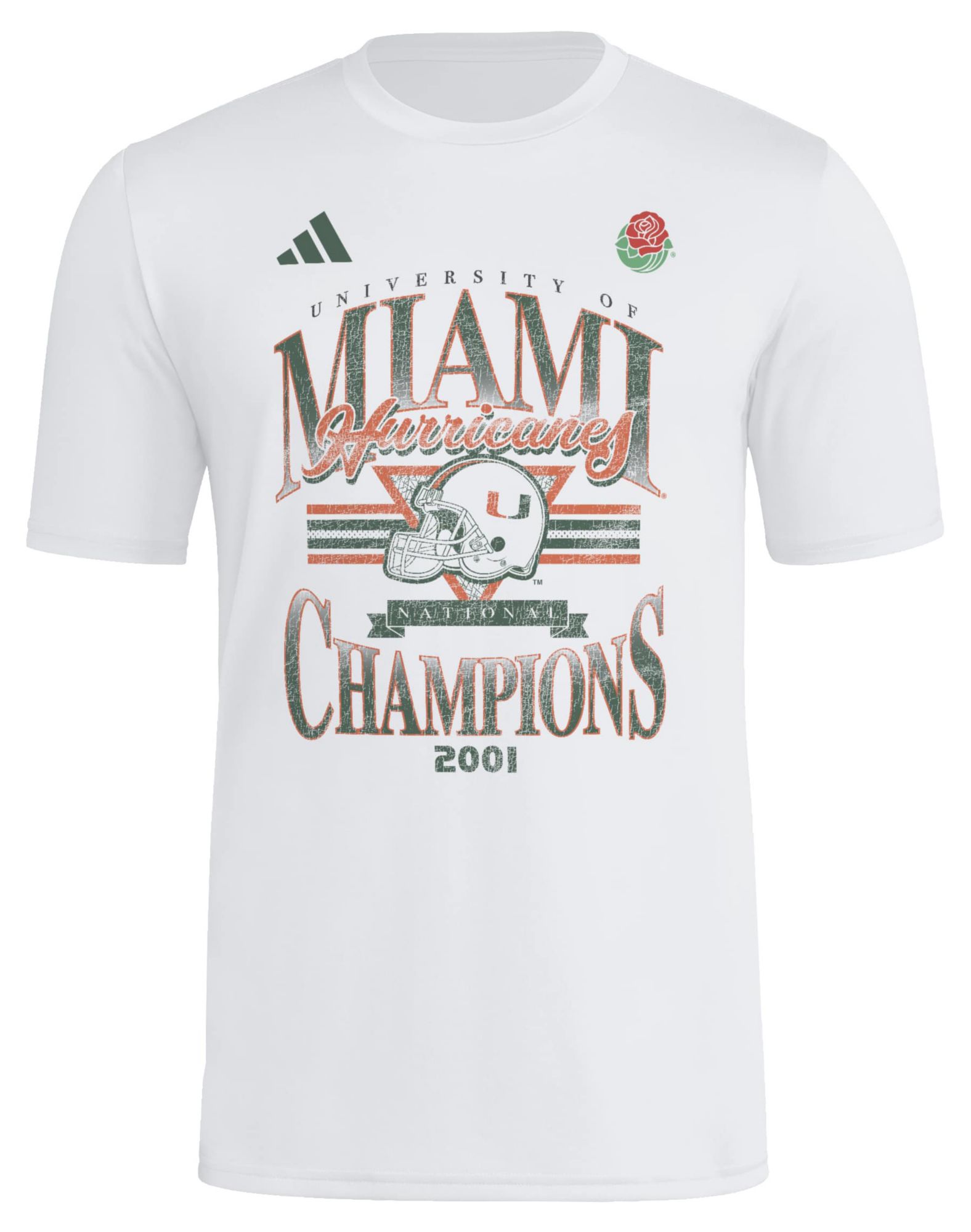 adidas Men's Miami Hurricanes 2001 Champs T-Shirt
