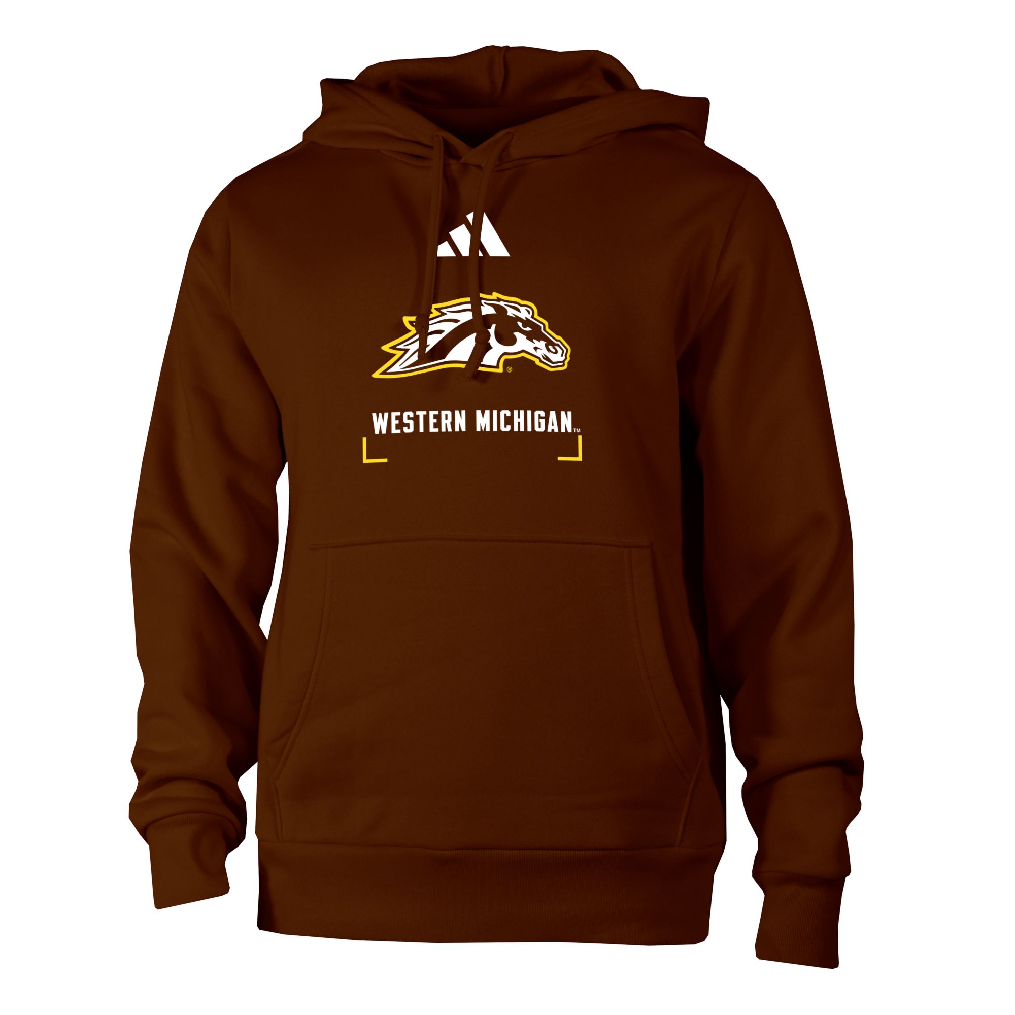 adidas Men's Western Michigan Broncos Lockup Hoodie, Large, Black
