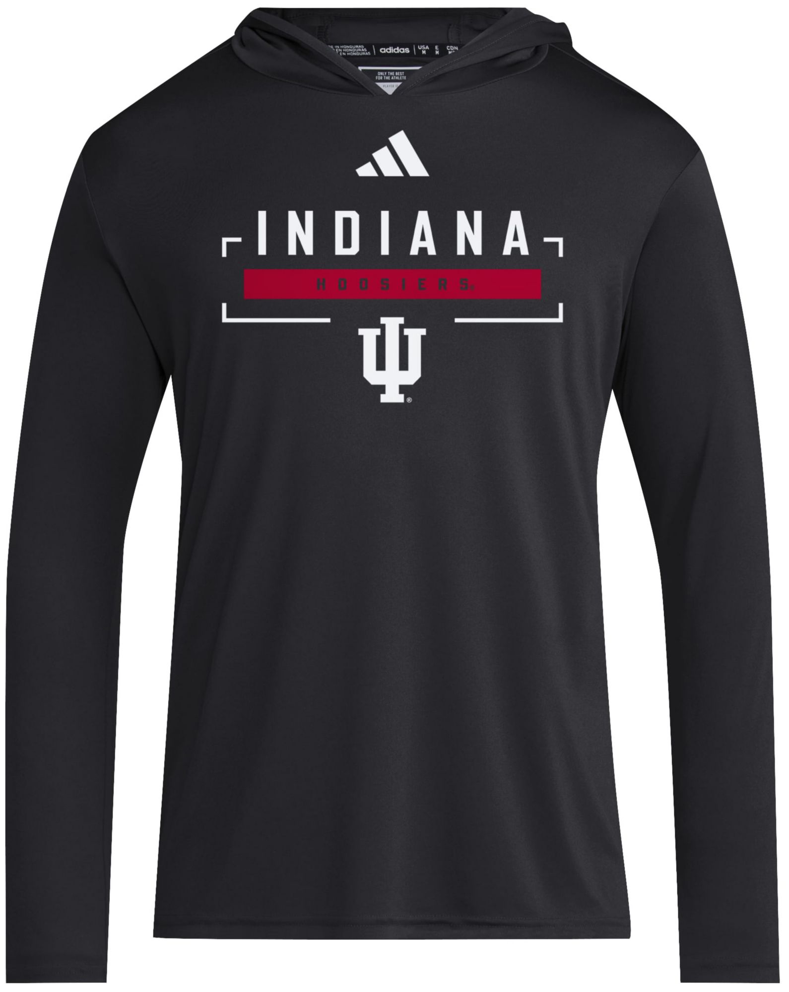 adidas Men's Indiana Hoosiers Black Icon Long Sleeve Shirt