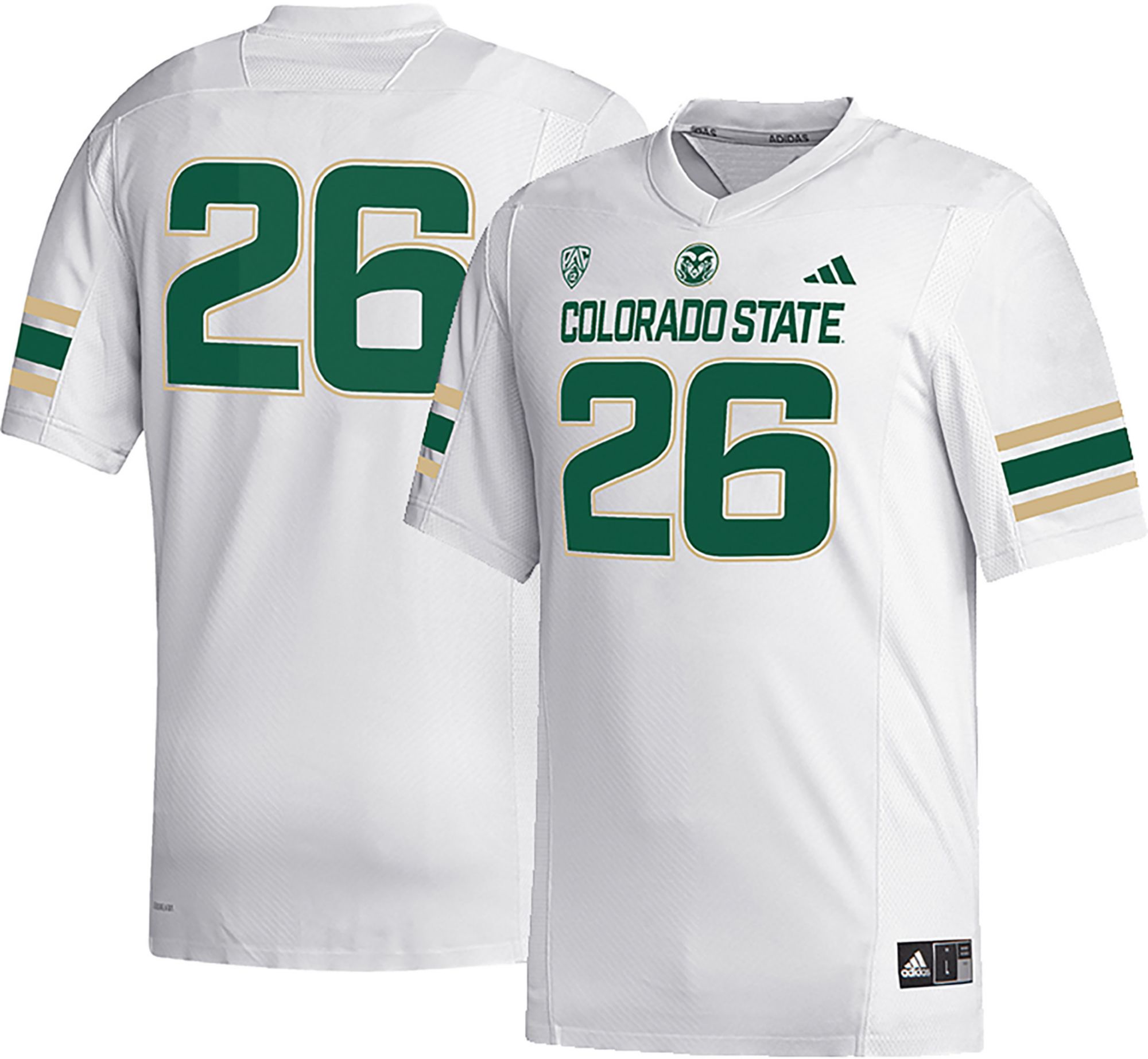 adidas Men's Colorado State Rams White Blank Replica Football Jersey