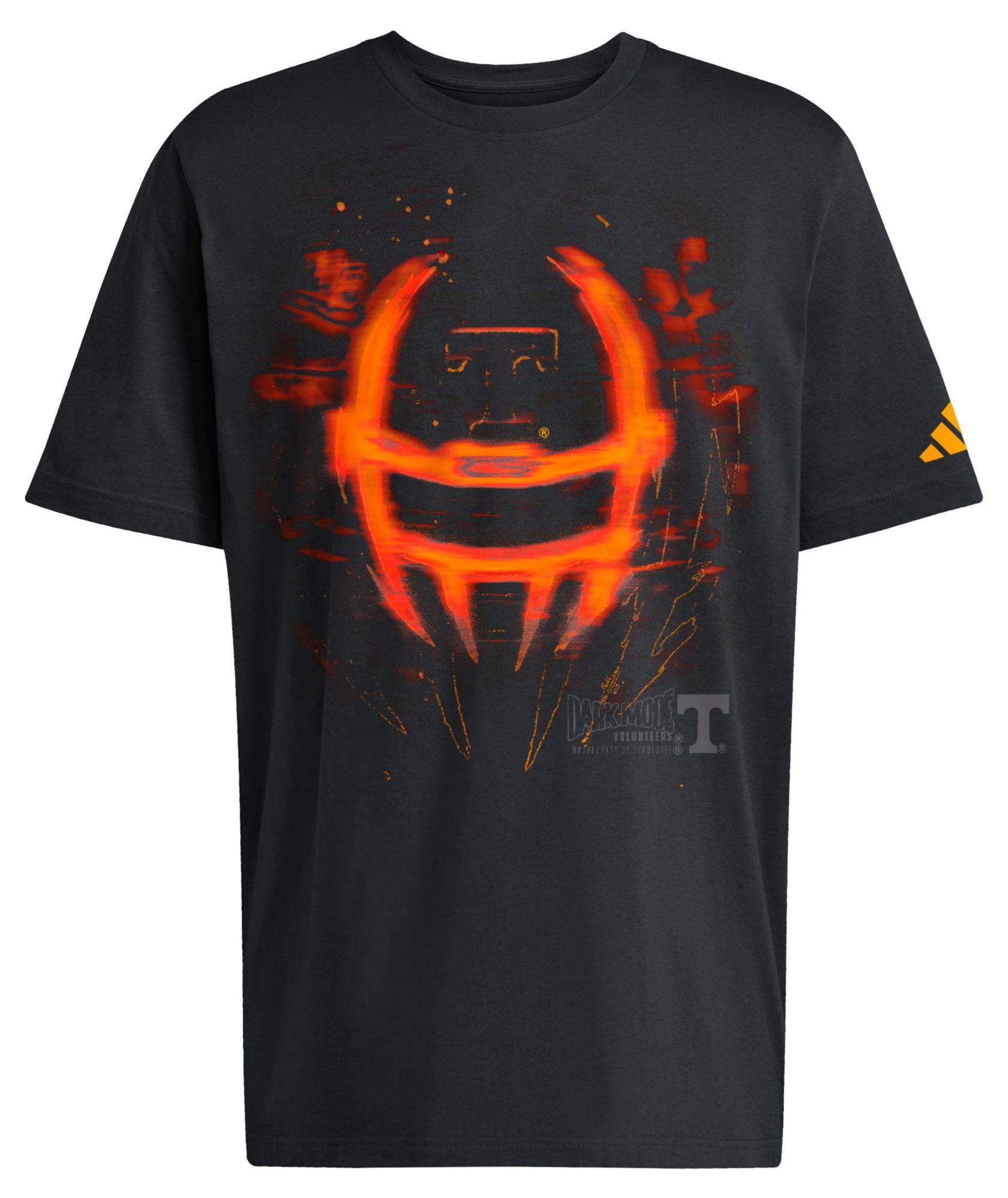 adidas Adult Tennessee Volunteers Dark Mode Helmet T-Shirt, Men's, Medium, Black