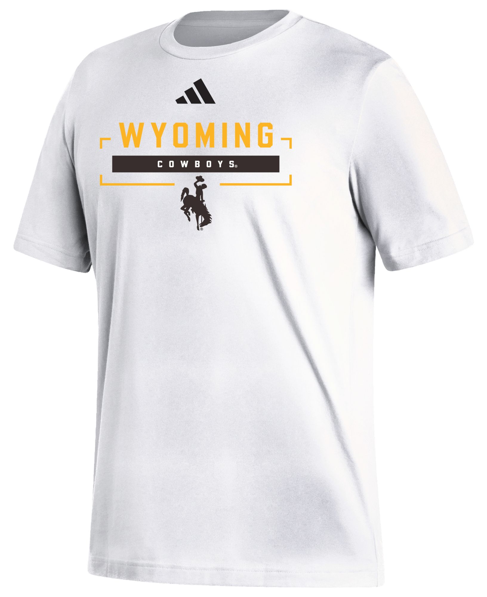 adidas Men's Wyoming Cowboys White Fresh Icon T-Shirt