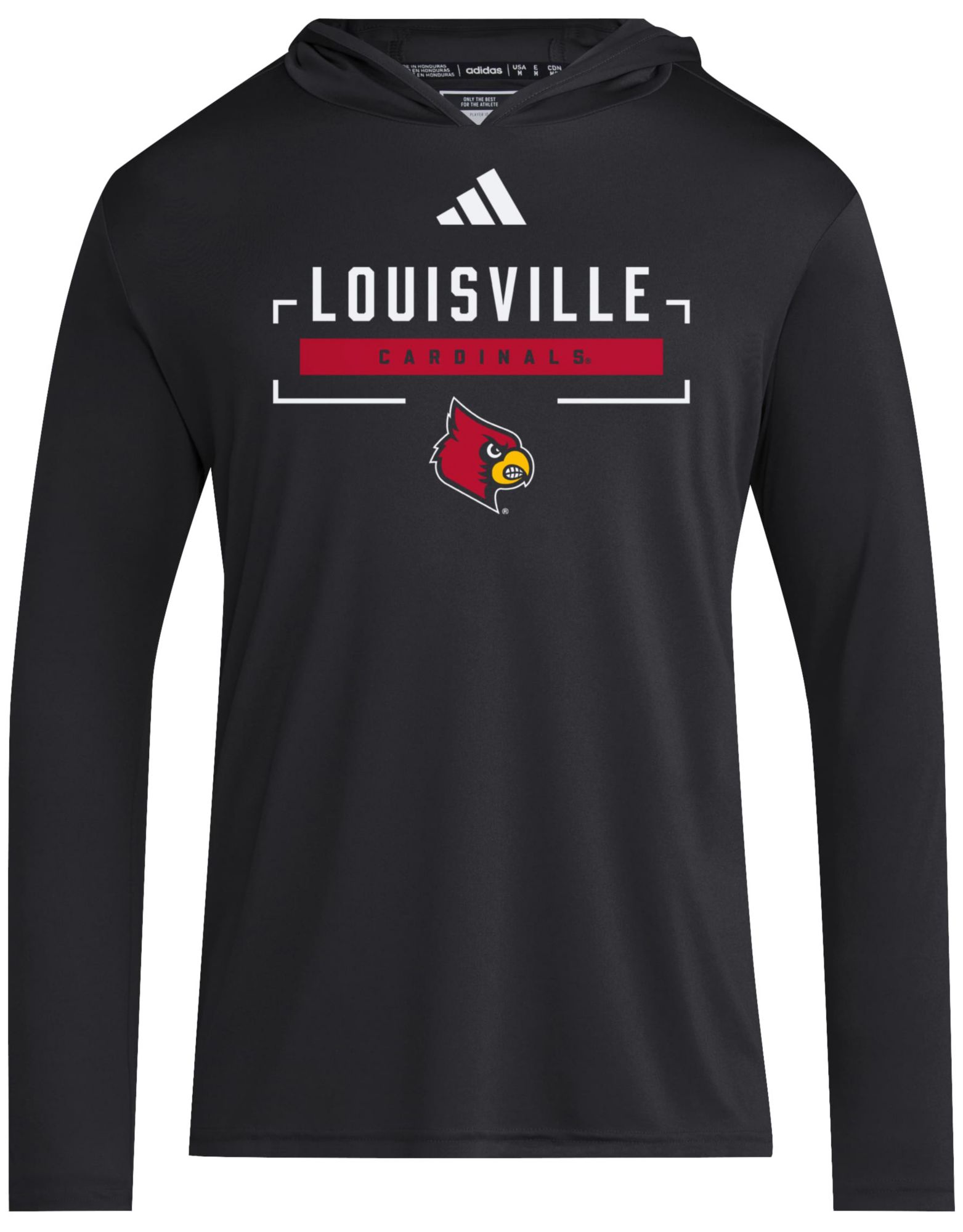 adidas Men's Louisville Cardinals Black Icon Long Sleeve Shirt