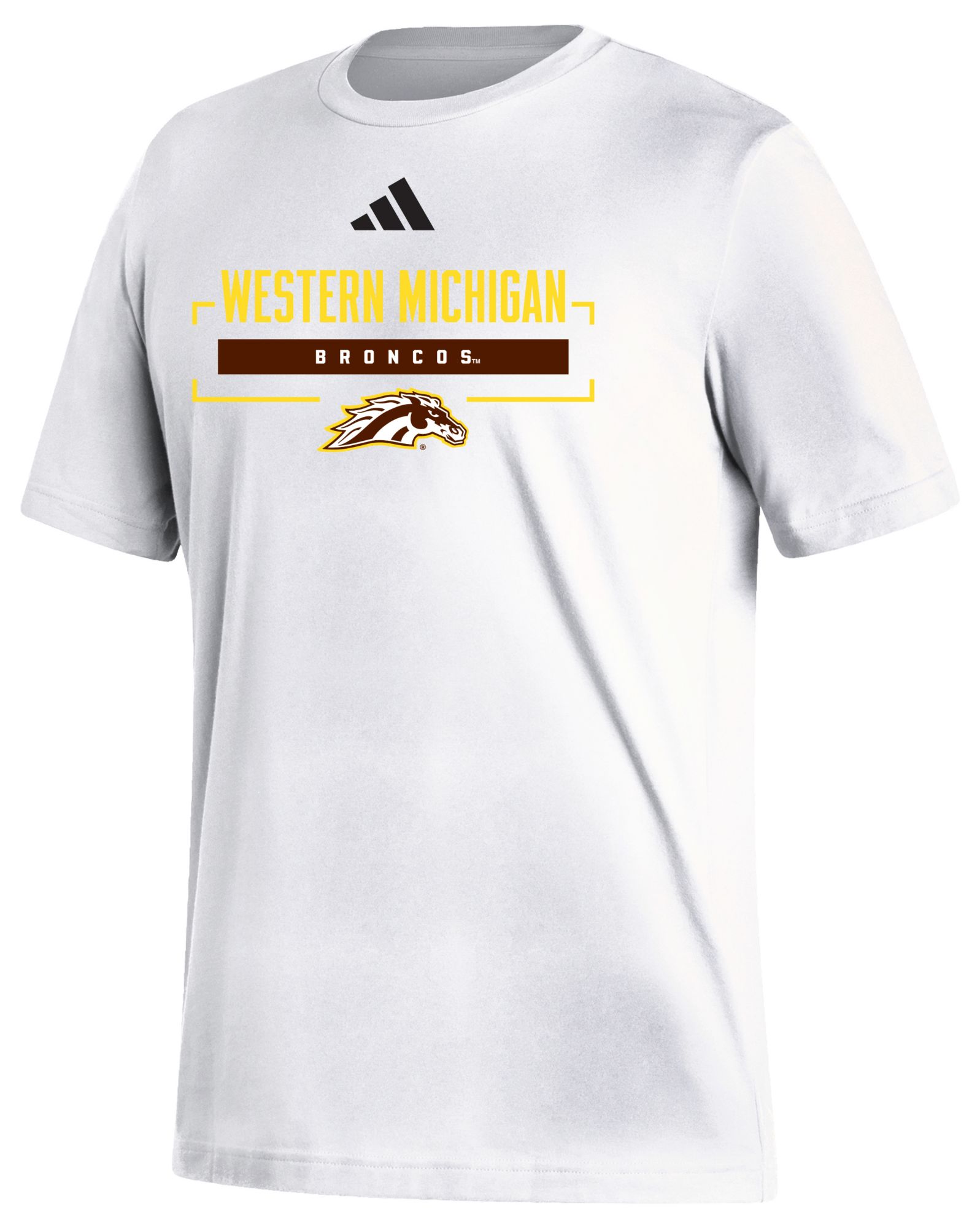 adidas Men's Western Michigan Broncos White Fresh Icon T-Shirt