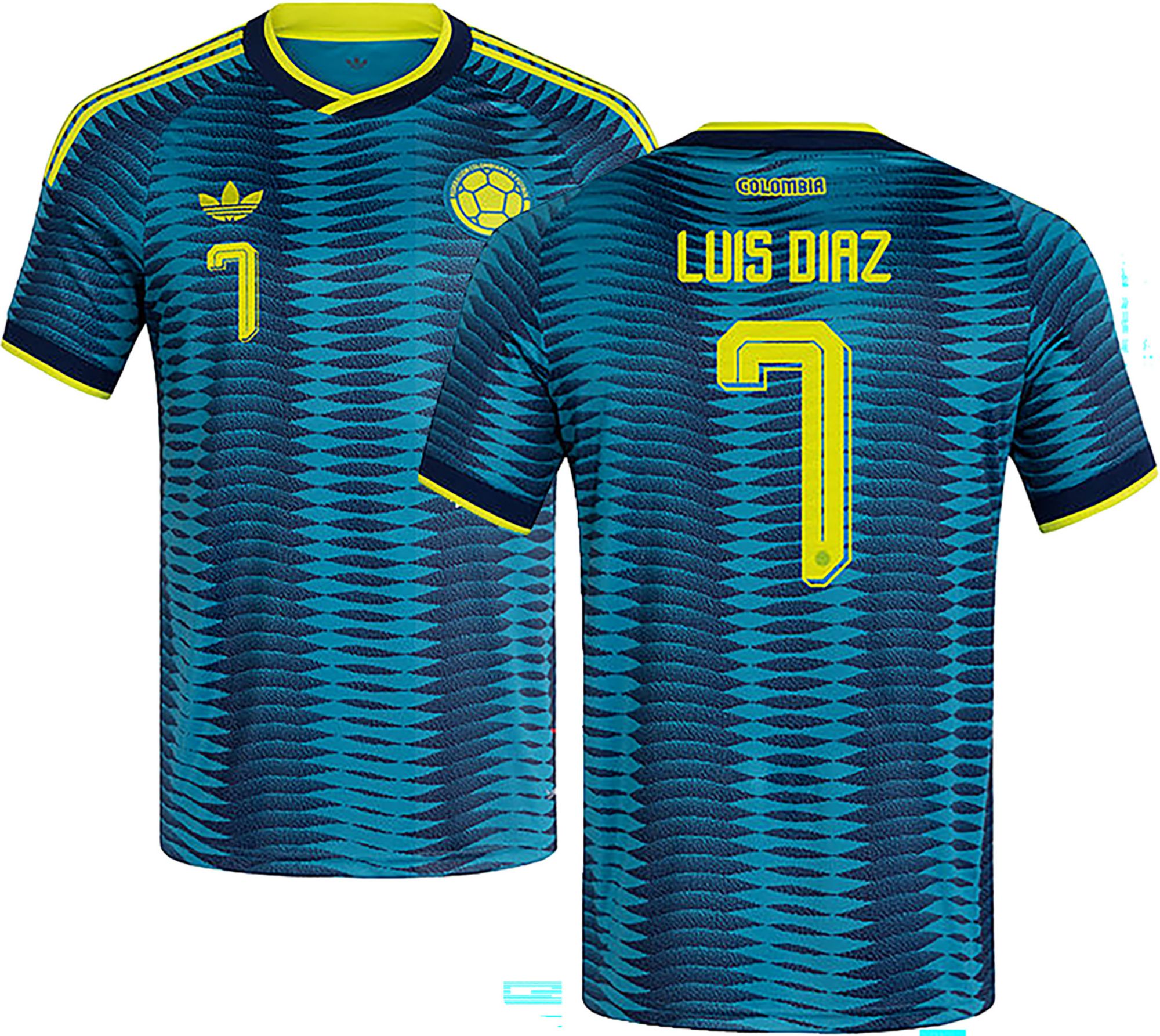 adidas Adult Luis Diaz #7 Colombia 2026 Navy Away Replica Jersey
