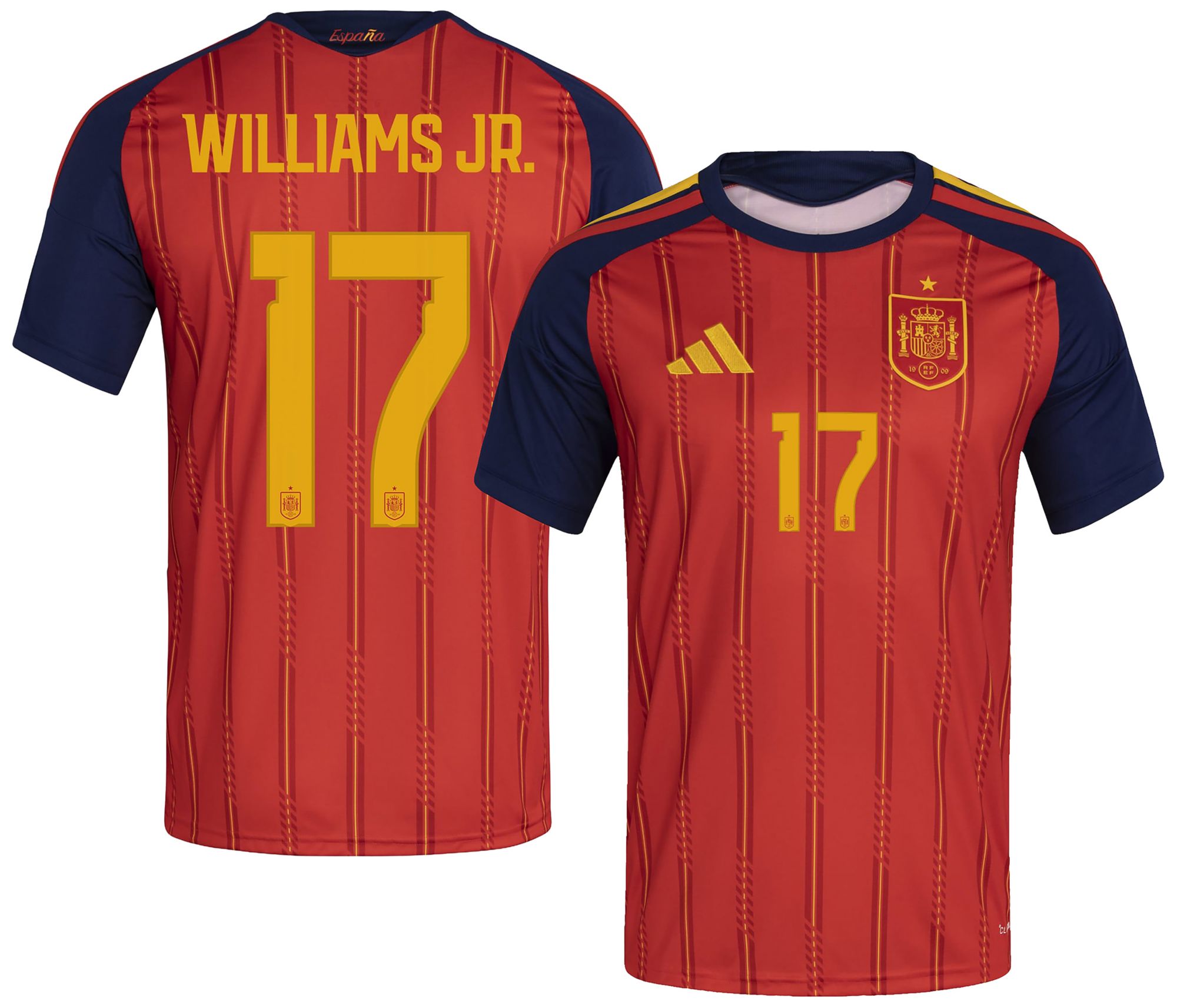 adidas Adult Spain Red Pablo Fornals #17 Home Replica Jersey
