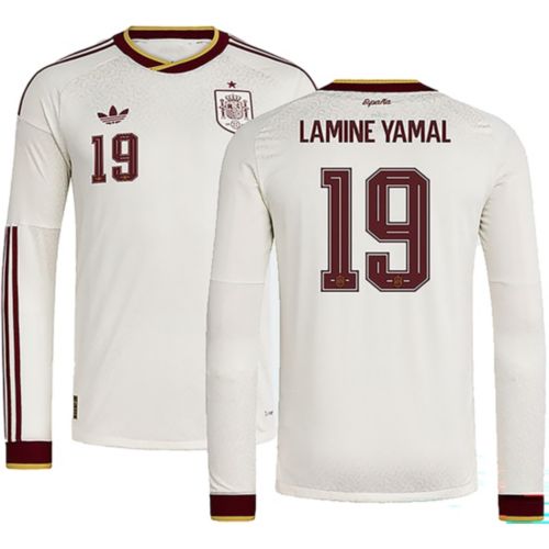adidas Adult Lamine Yamal #19 Spain 2026 Off White Away Authentic