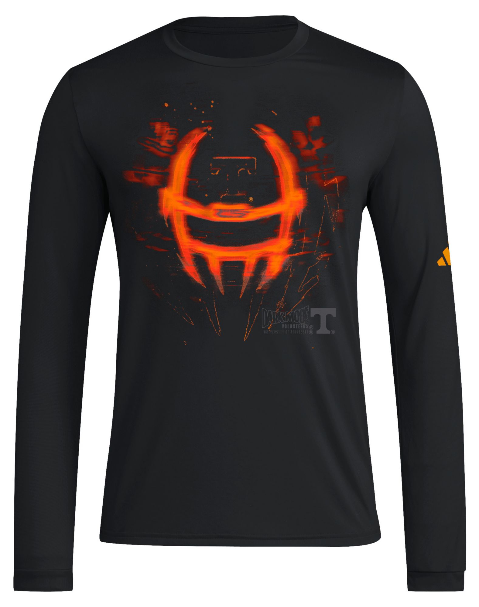 adidas Adult Tennessee Volunteers Helmet Dark Mode Long Sleeve Shirt