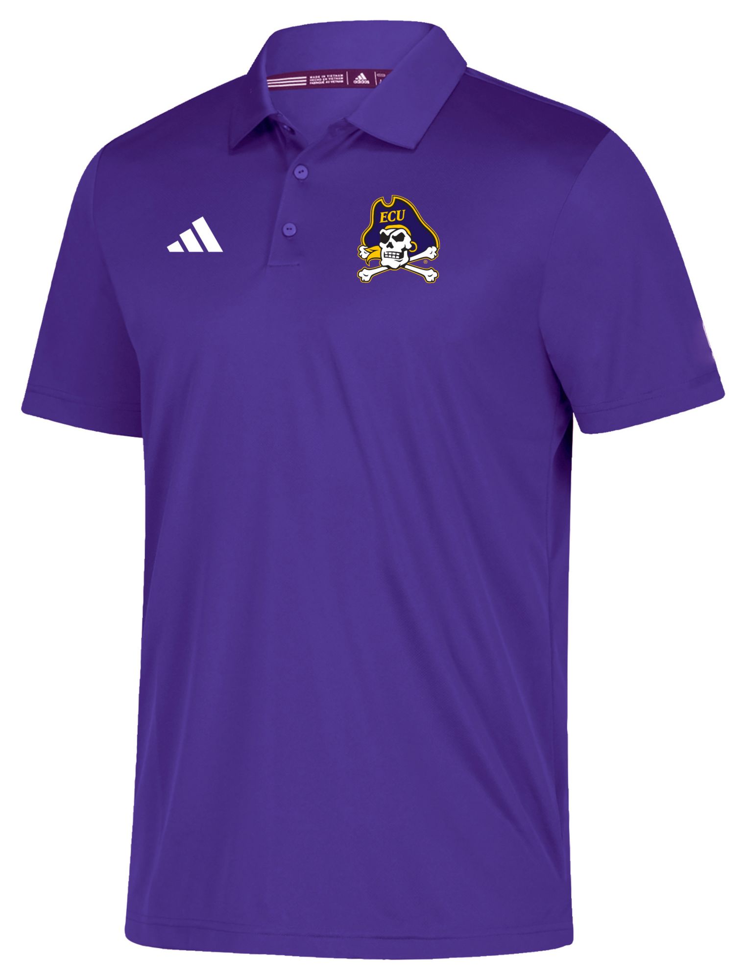 adidas Men's East Carolina Pirates Purple Grind Sideline Polo