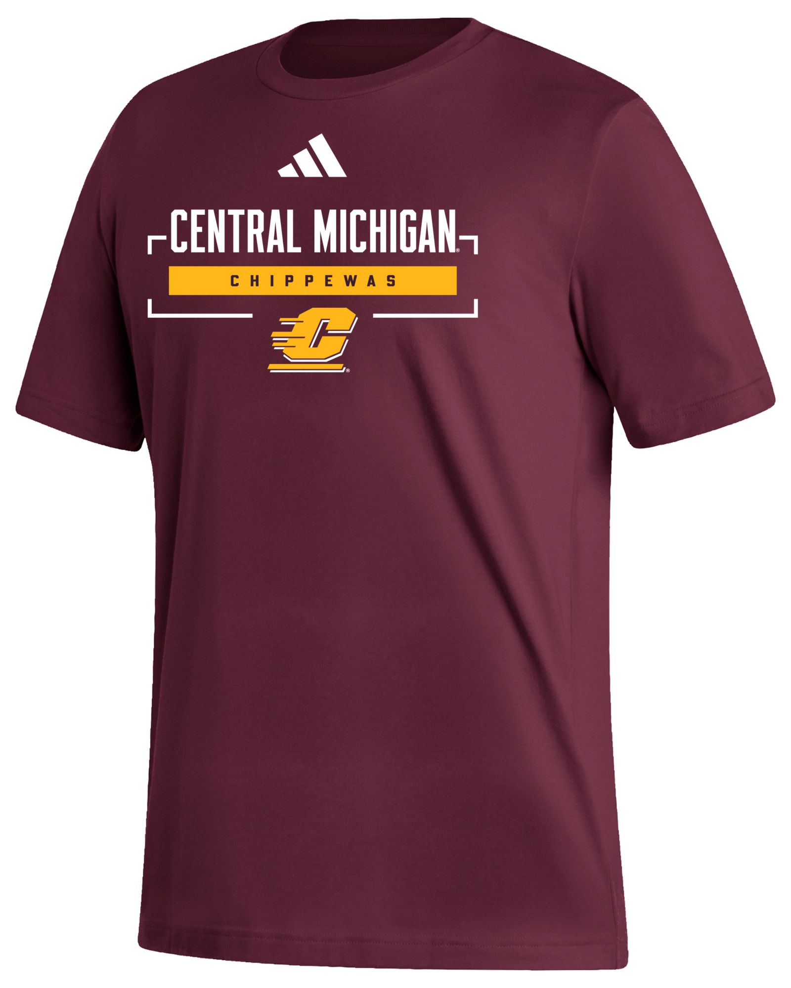 adidas Men's Central Michigan Chippewas Maroon Fresh Icon T-Shirt