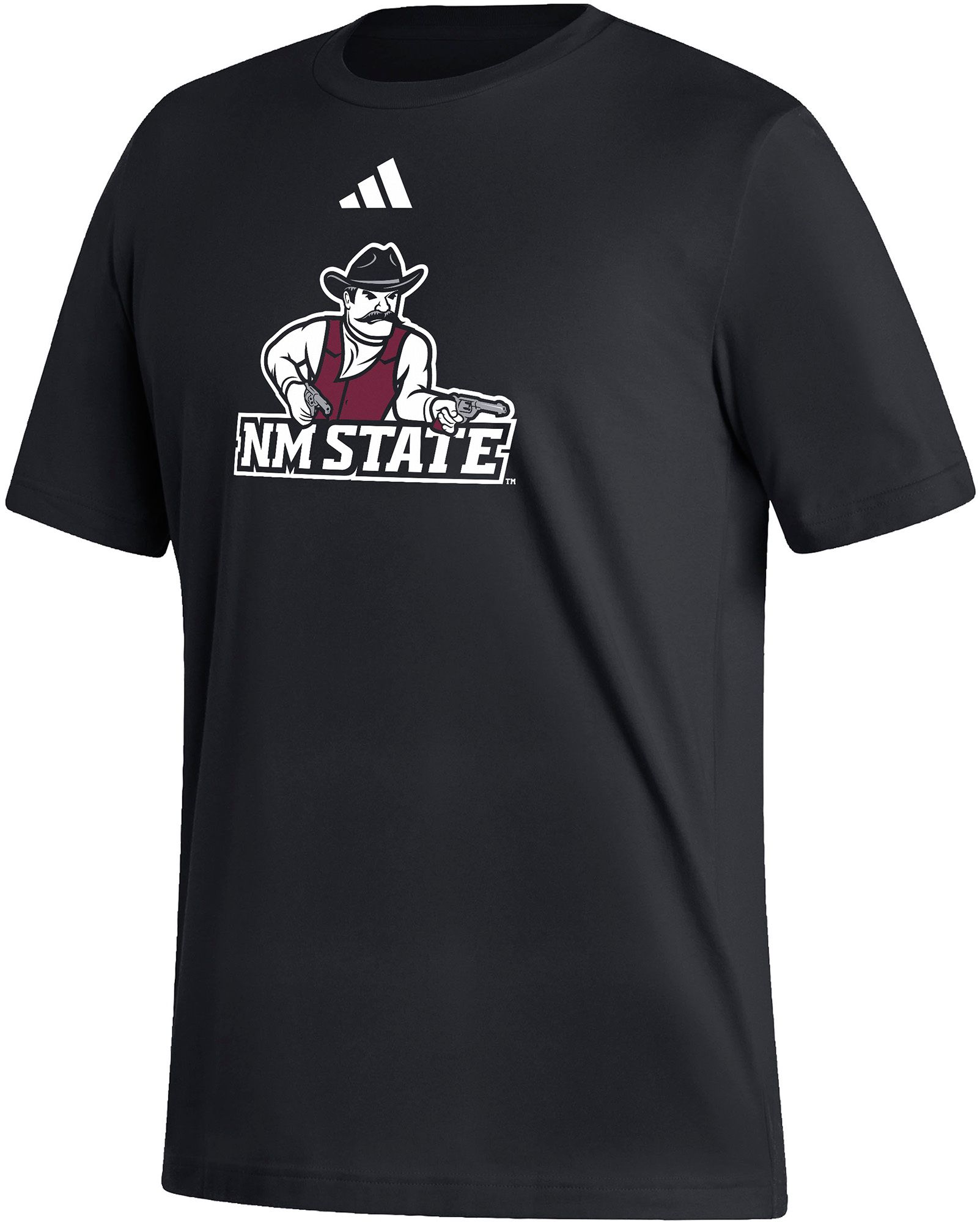 adidas Men's New Mexico State Aggies Black Fresh Stacked Logo T-Shirt