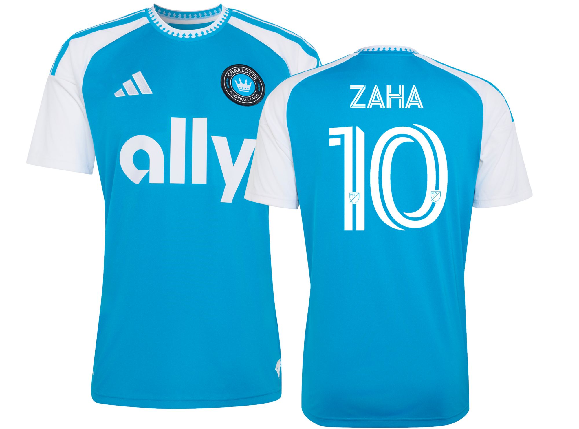 adidas Adult Charlotte FC Wilfried Zaha #10 2026 Primary Replica 'Carolina Kit: Crowns Up' Jersey