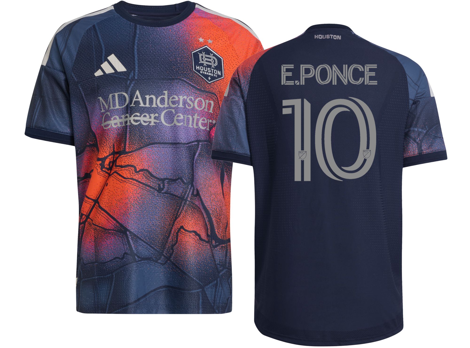 adidas Adult Houston Dynamo Ezequiel Ponce #10 2026 Secondary Authentic 'Mission Control' Jersey