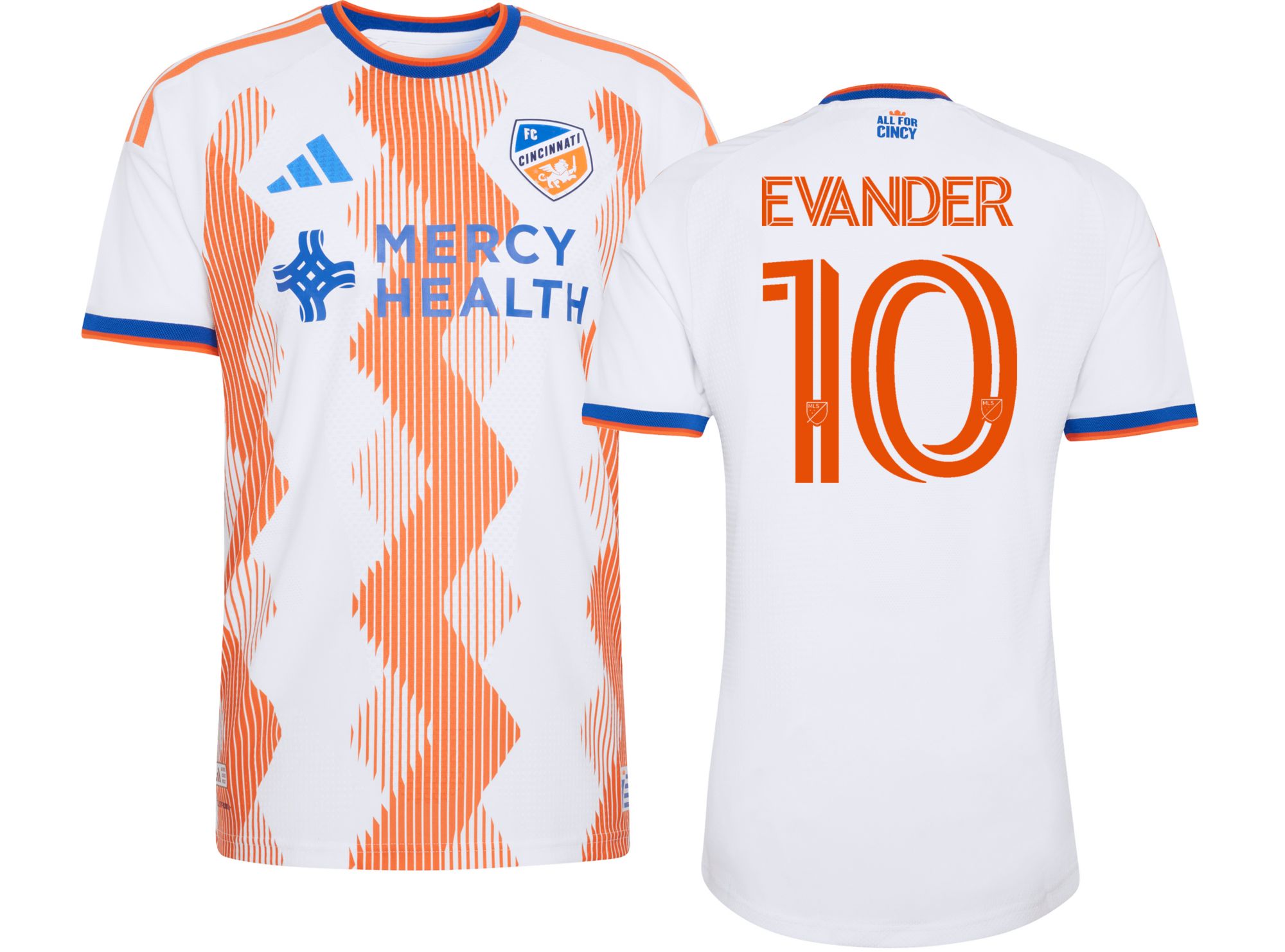 adidas Adult FC Cincinnati Evander Ferreira #10 2026 Secondary Authentic 'The Seven Hills Kit' Jersey