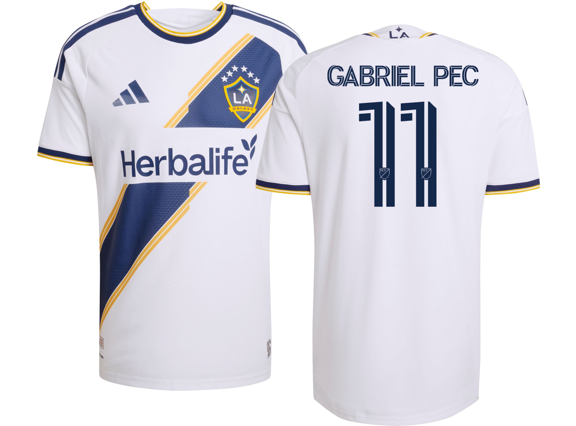 adidas Adult LA Galaxy Gabriel Pec #11 2026 Primary Authentic 'The VeloCITY Kit' Jersey