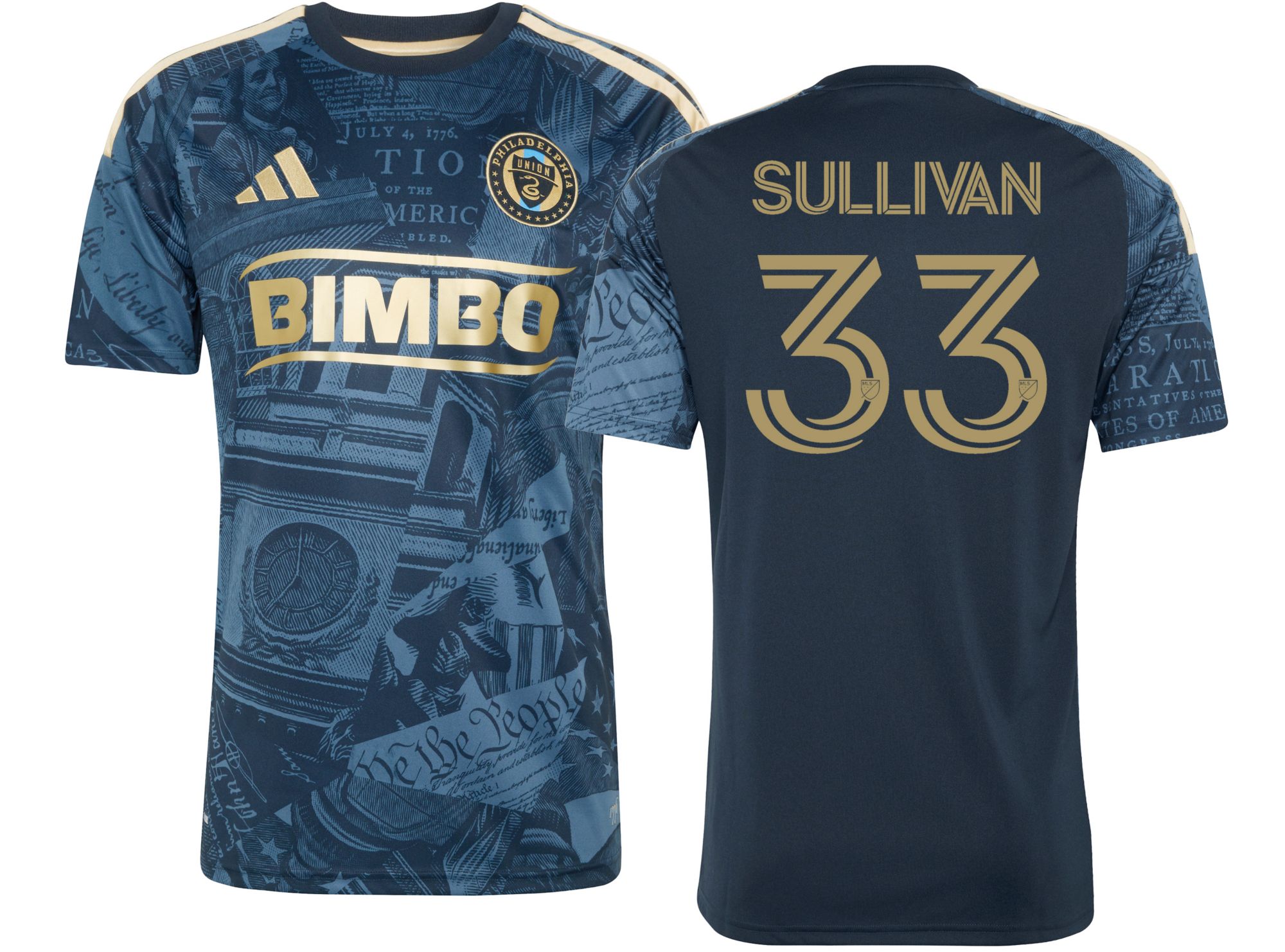 adidas Adult Philadelphia Union Quinn Sullivan #33 2026 Primary Replica '1776 Kit' Jersey
