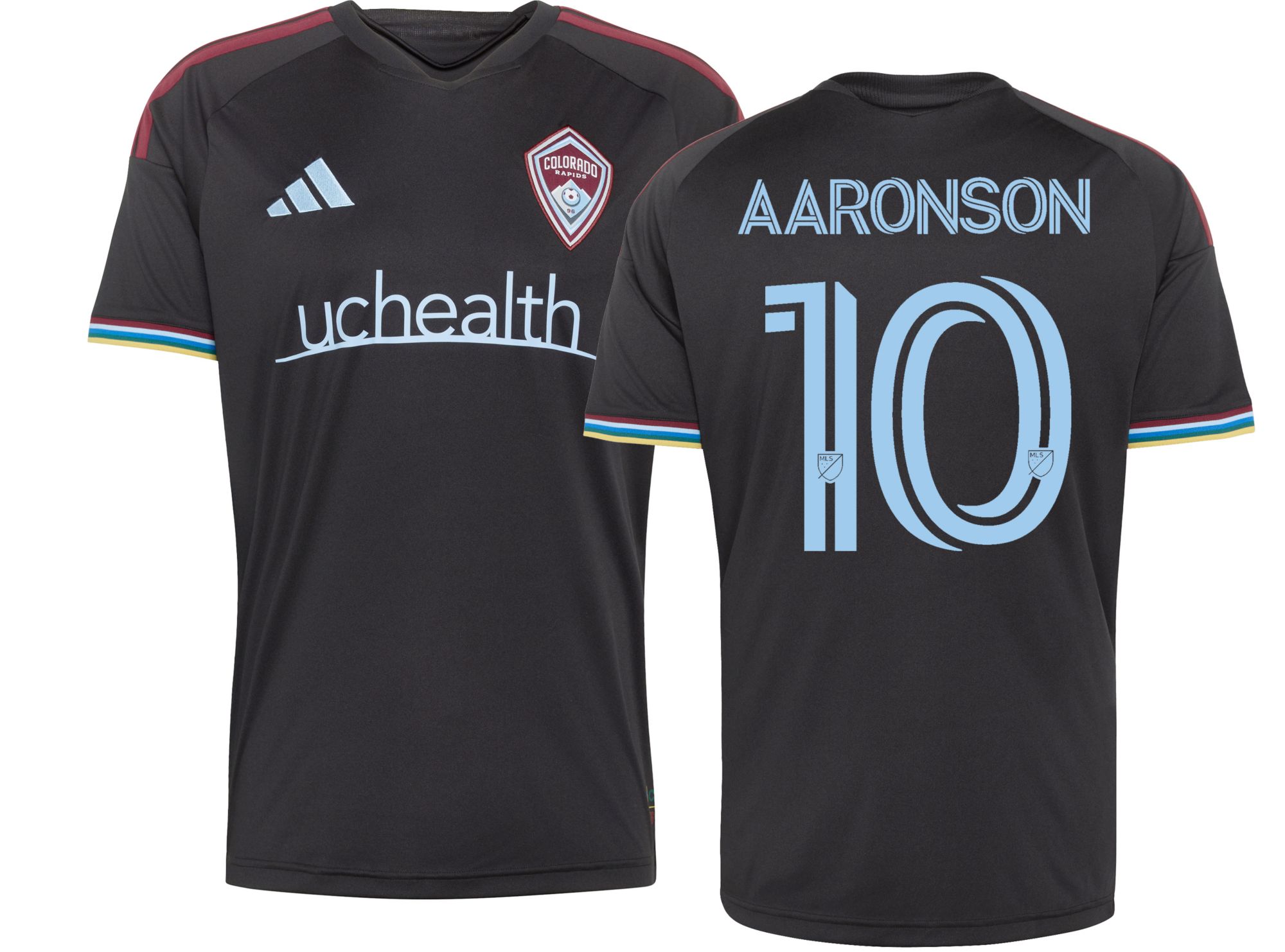 adidas Adult Colorado Rapids Paxten Aaronson #10 2026 Primary Replica 'Colorful Colorado' Jersey