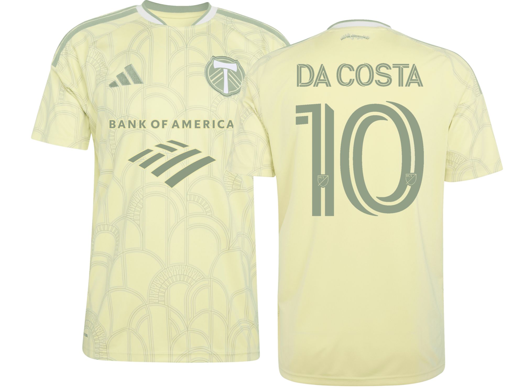 adidas Adult Portland Timbers David Da Costa #10 2026 Secondary Replica 'Civic Stadium Kit' Jersey