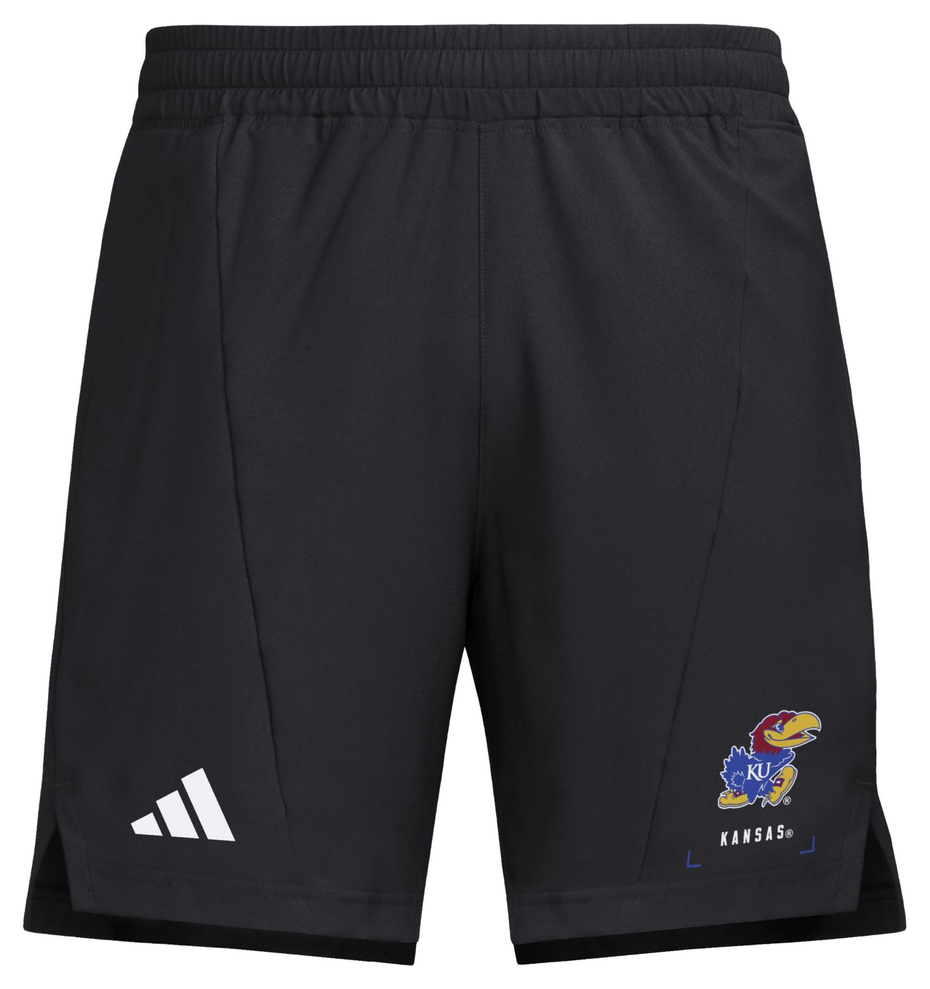 adidas Men's Kansas Jayhawks Black 7" Woven Shorts
