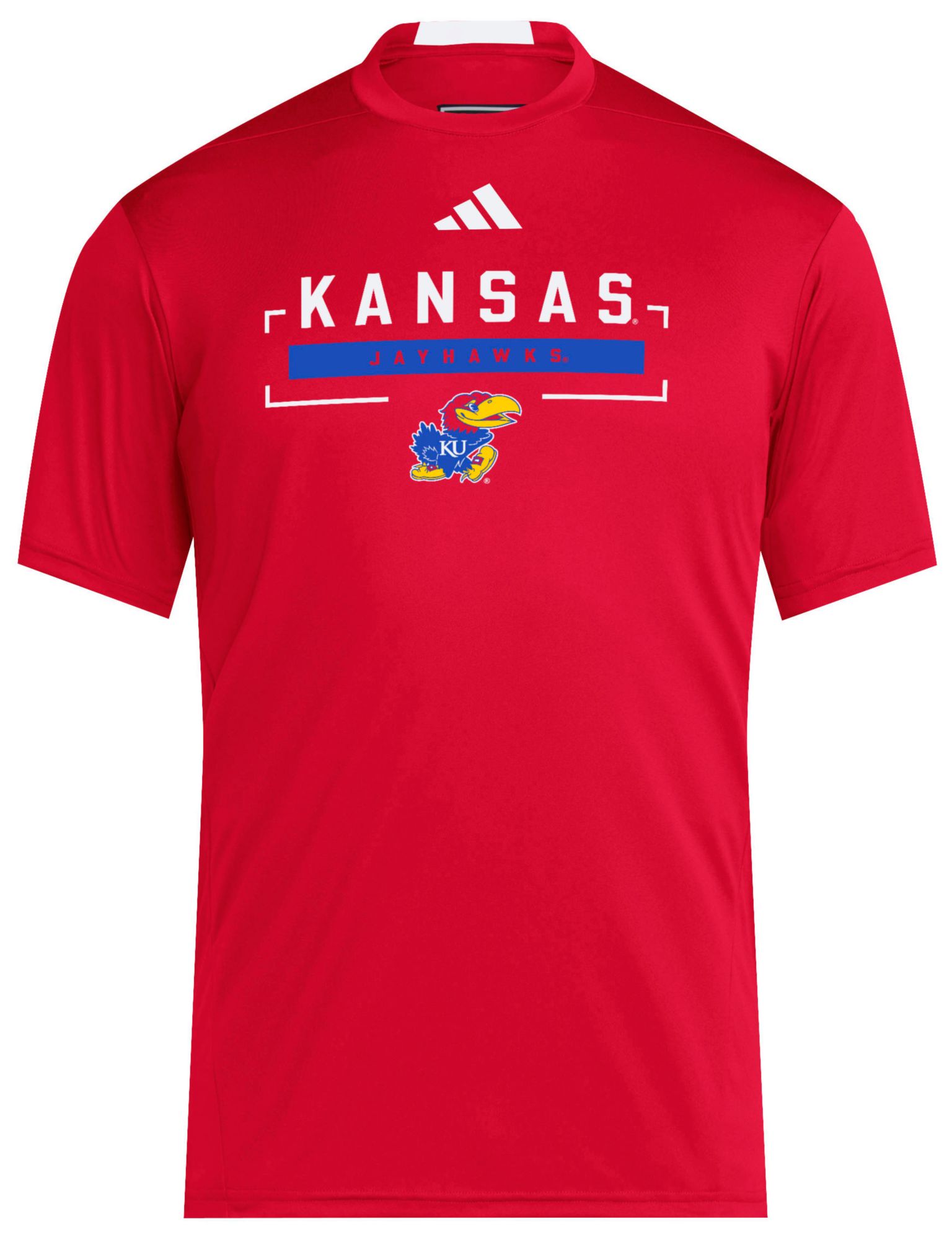 adidas Men's Kansas Jayhawks Red D4T Icon T-Shirt