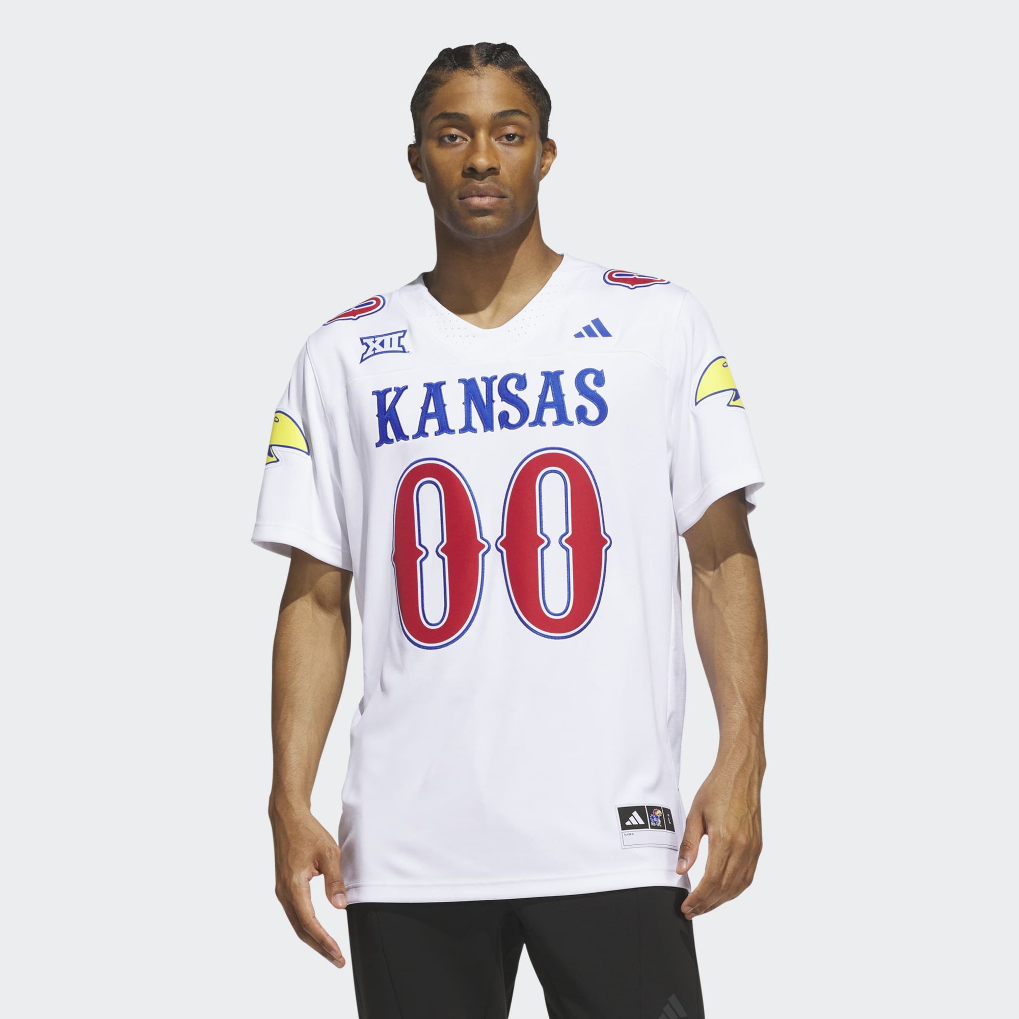 adidas Men's Kansas Jayhawks White Premier Strategy Jersey