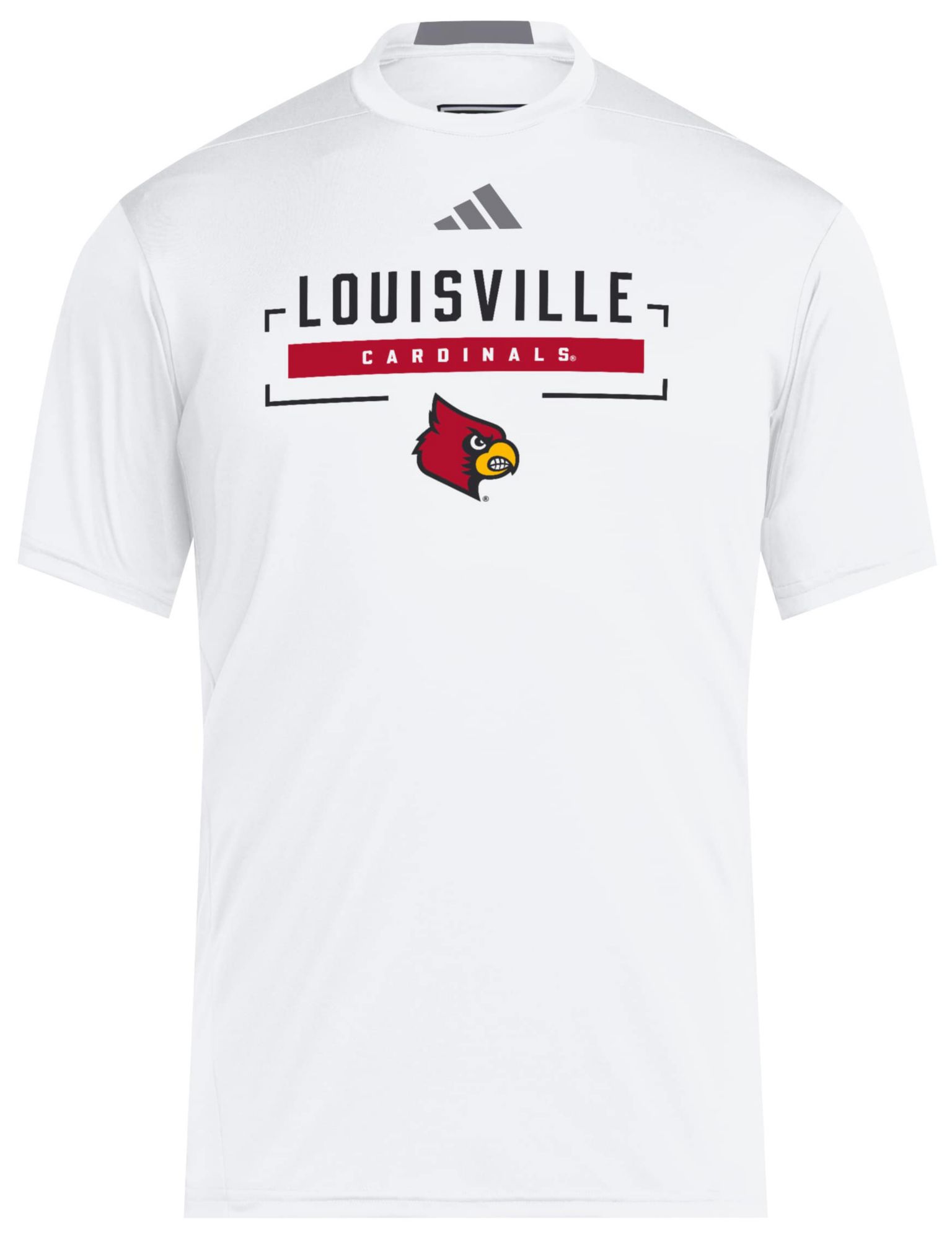 adidas Men's Louisville Cardinals White D4T Icon T-Shirt