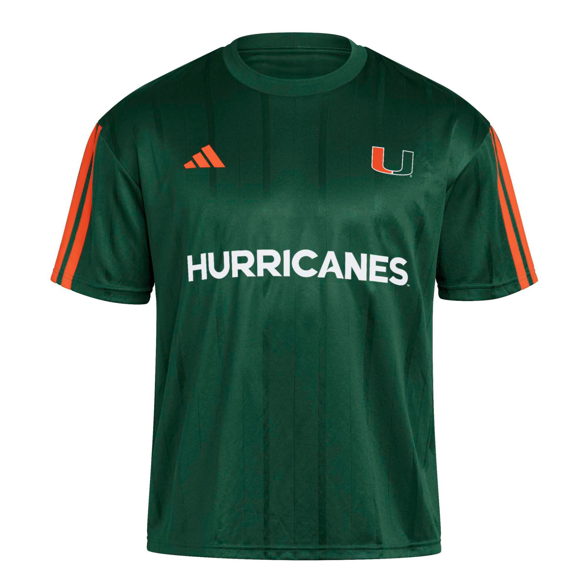 adidas Men's Miami Hurricanes Dark Green Tiro Soccer Jersey