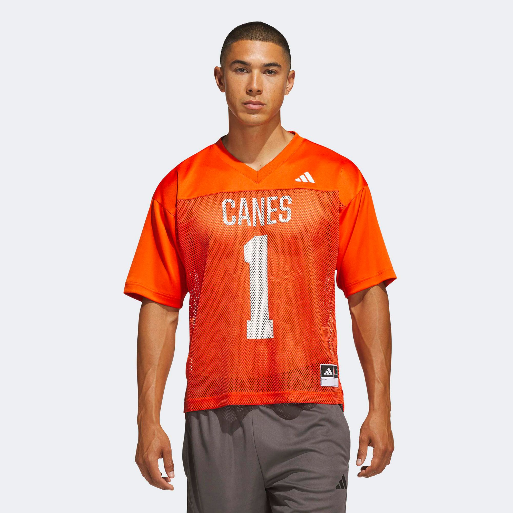 adidas Men's Miami Hurricanes Collegiate Orange Tailgate Jersey