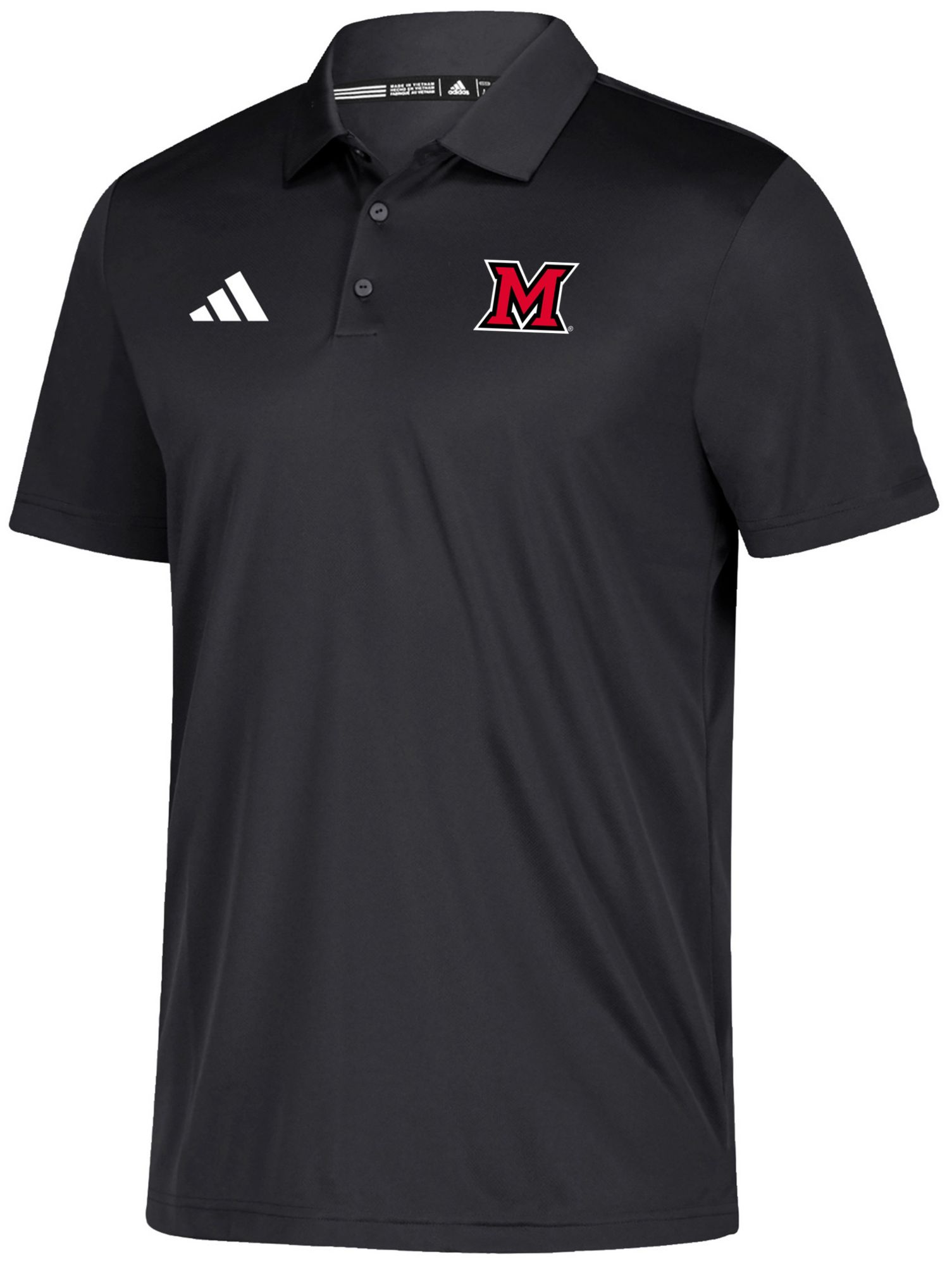 adidas Men's Miami RedHawks Black Grind Polo