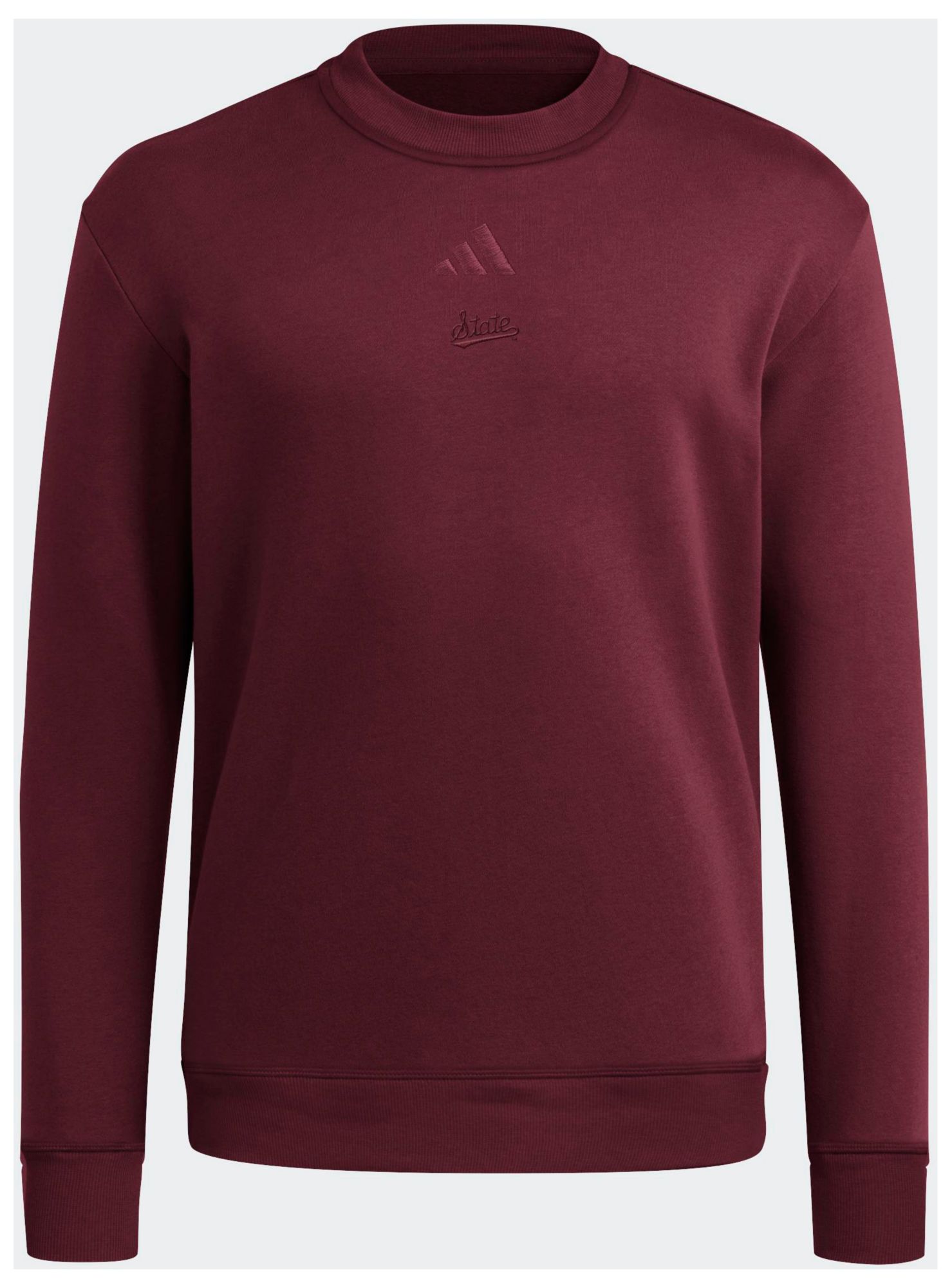 adidas Men's Mississippi State Bulldogs Maroon Coaches Cozy Crewneck Sweatshirt