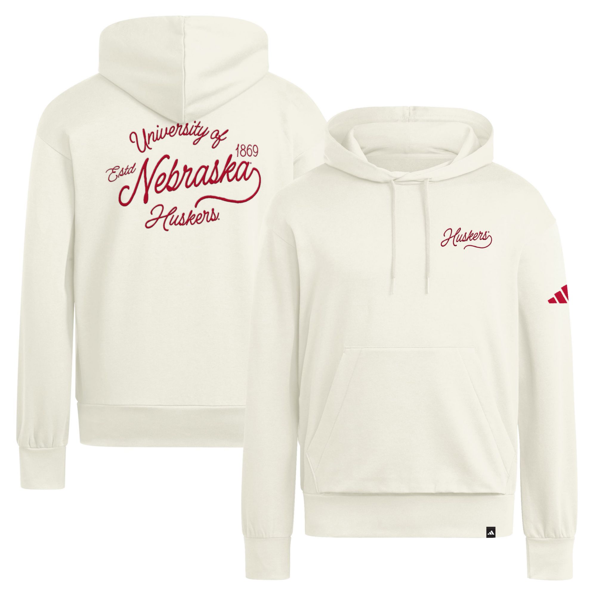 adidas Men's Nebraska Cornhuskers Cream Vintage Vault Hoodie