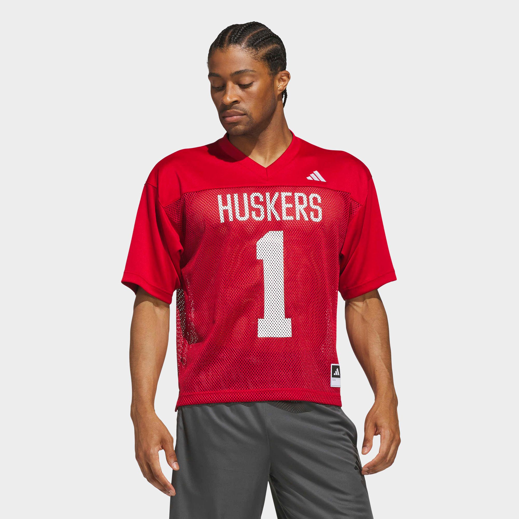 adidas Men's Nebraska Cornhuskers Team Power Red Tailgate Jersey