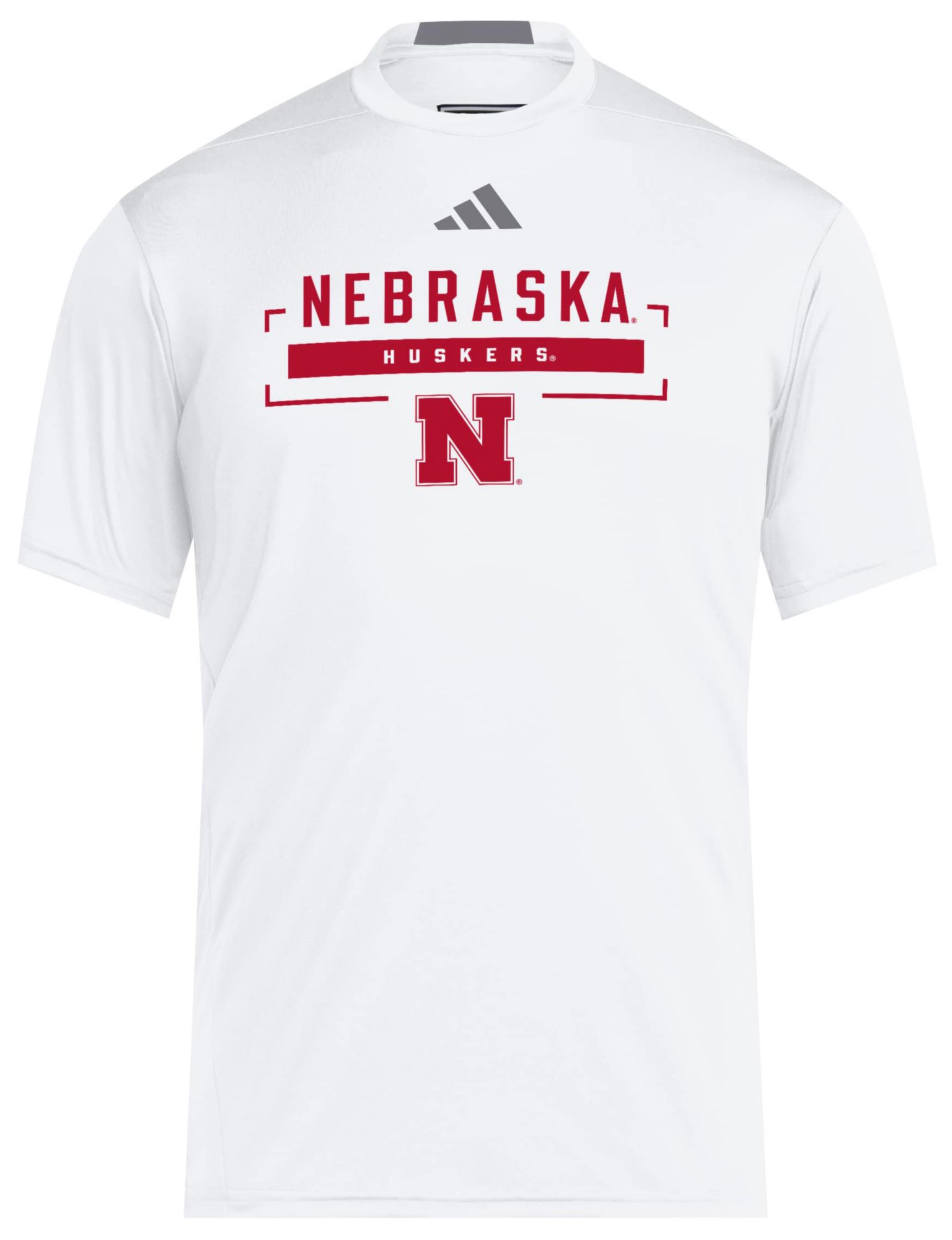 adidas Men's Nebraska Cornhuskers White D4T Icon T-Shirt
