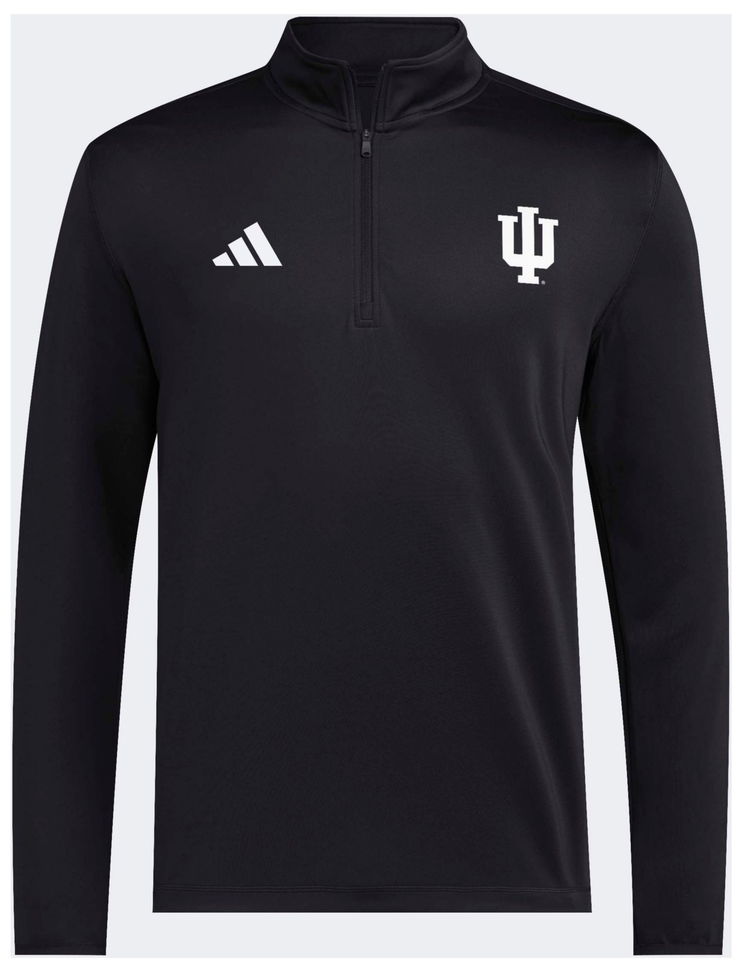 adidas Men's Indiana Hoosiers Black Coaches Ultimate Woven 1/4 Zip Jacket