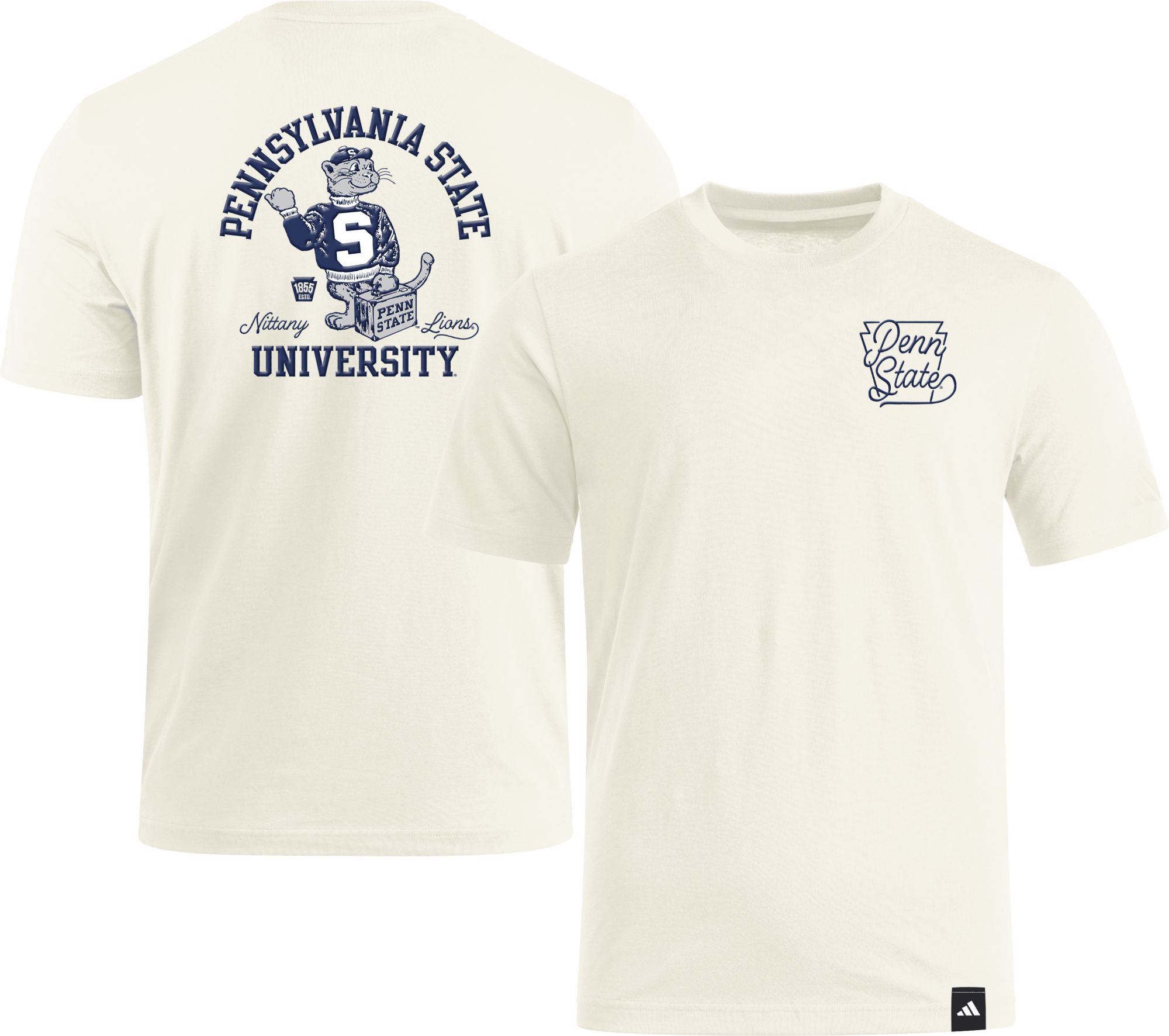 adidas Men's Penn State Nittany Lions Cream Vintage Vault T-Shirt
