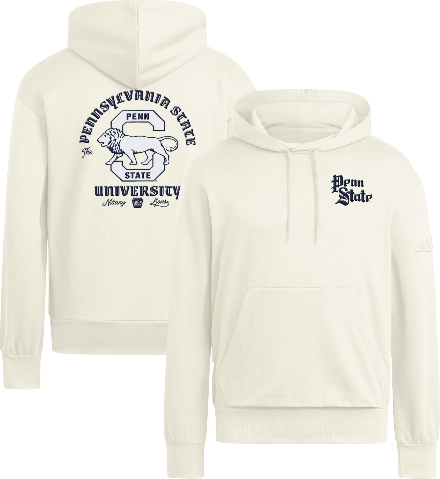 adidas Men's Penn State Nittany Lions Cream Vintage Vault Hoodie