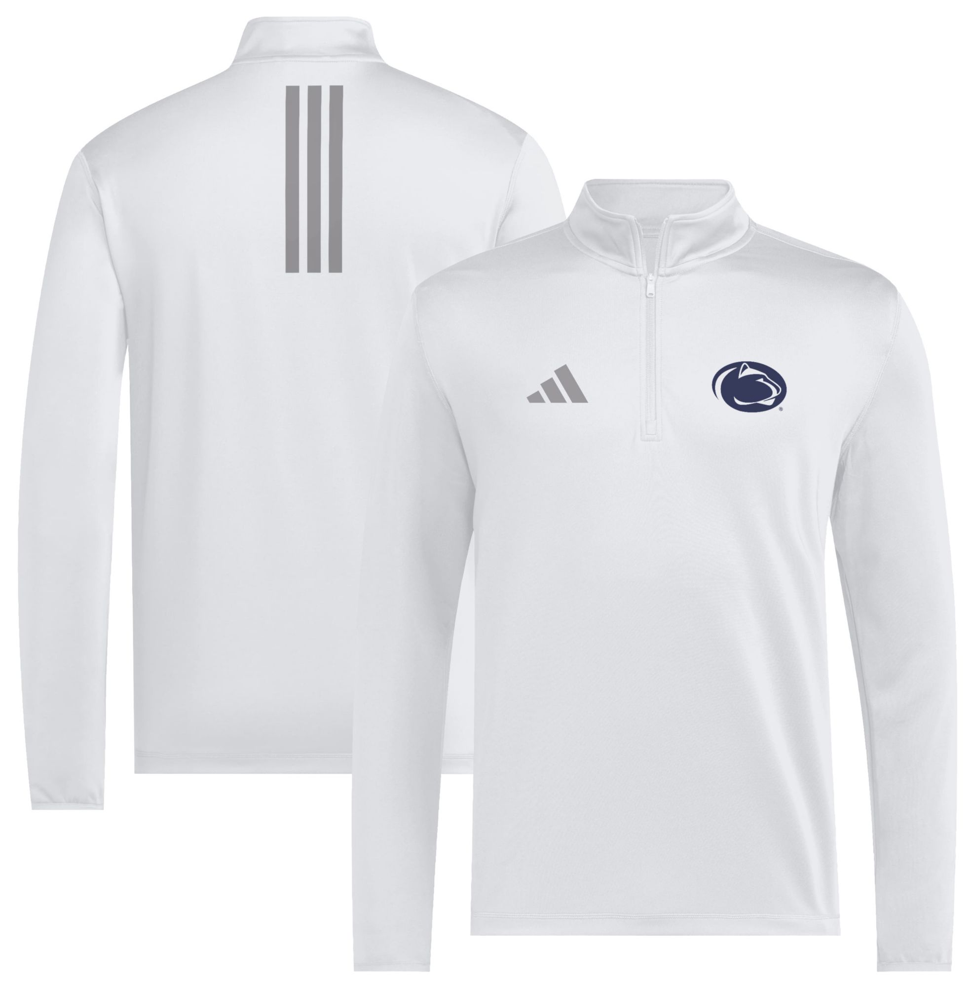 adidas Men's Penn State Nittany Lions Elevated 1/4 Zip Pullover, Medium, White