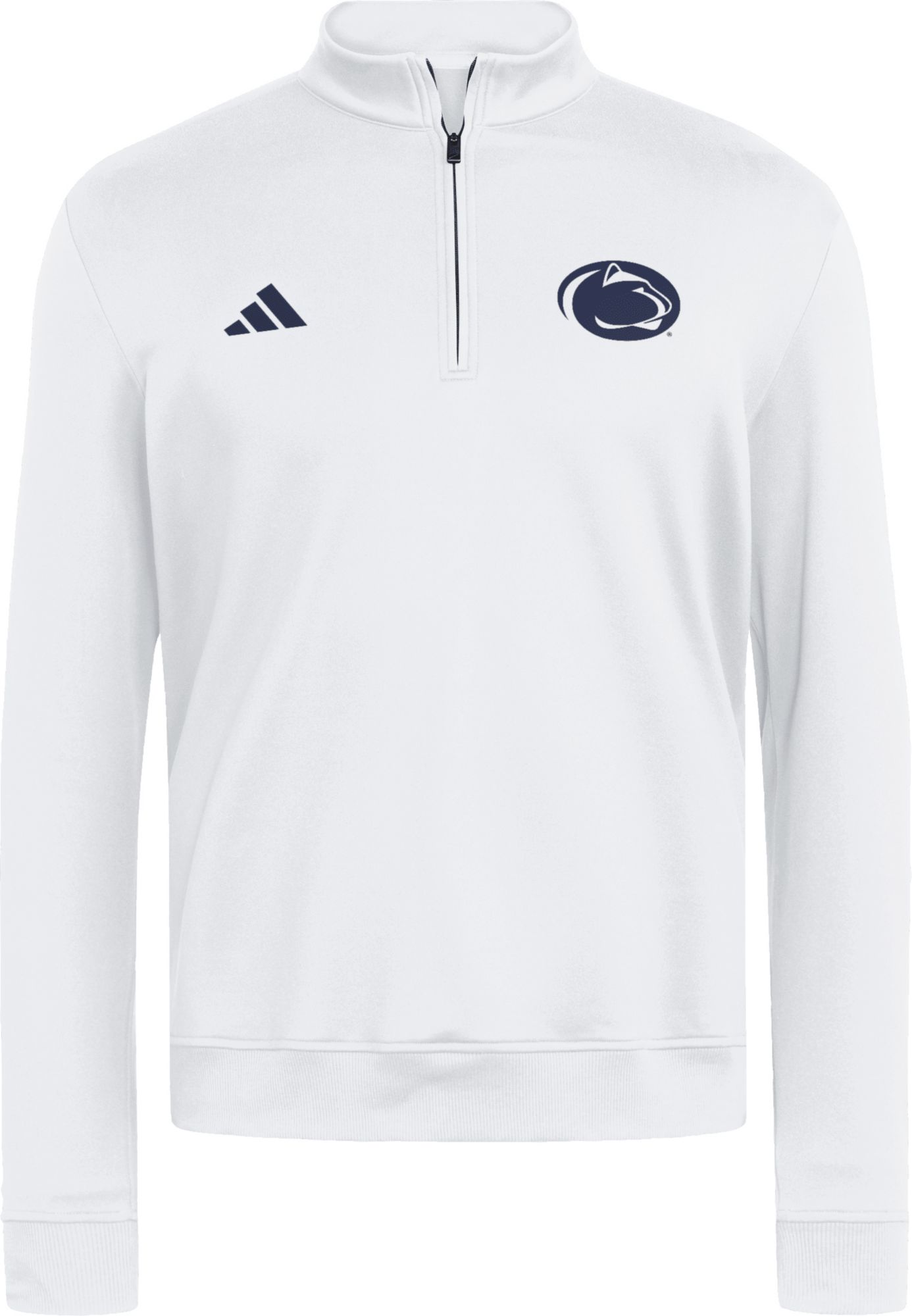 adidas Men's Penn State Nittany Lions White Coaches Ultimate Cozy 1/4 Zip Jacket