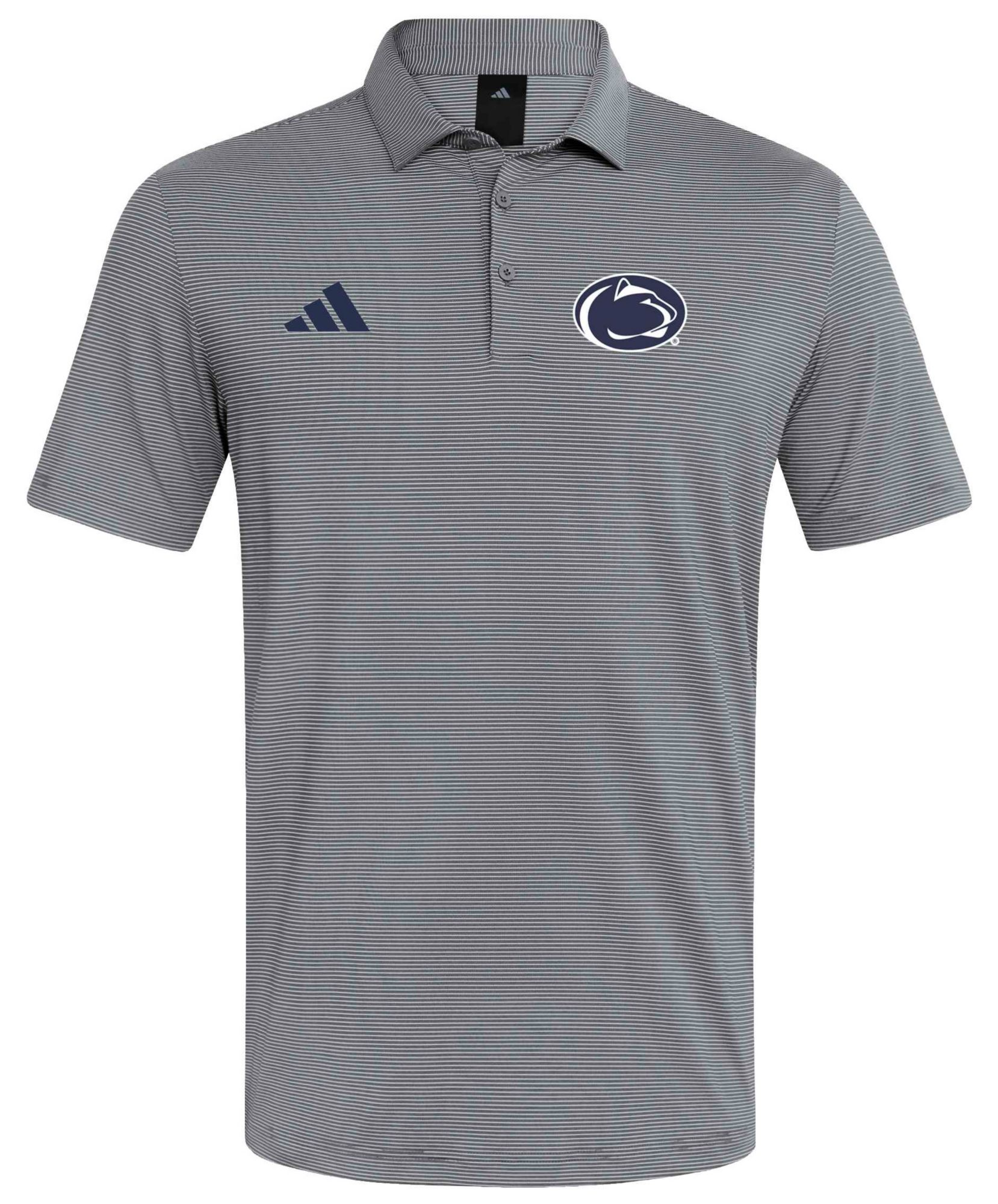 adidas Men's Penn State Nittany Lions White Ultimate Stripe Coaches Polo