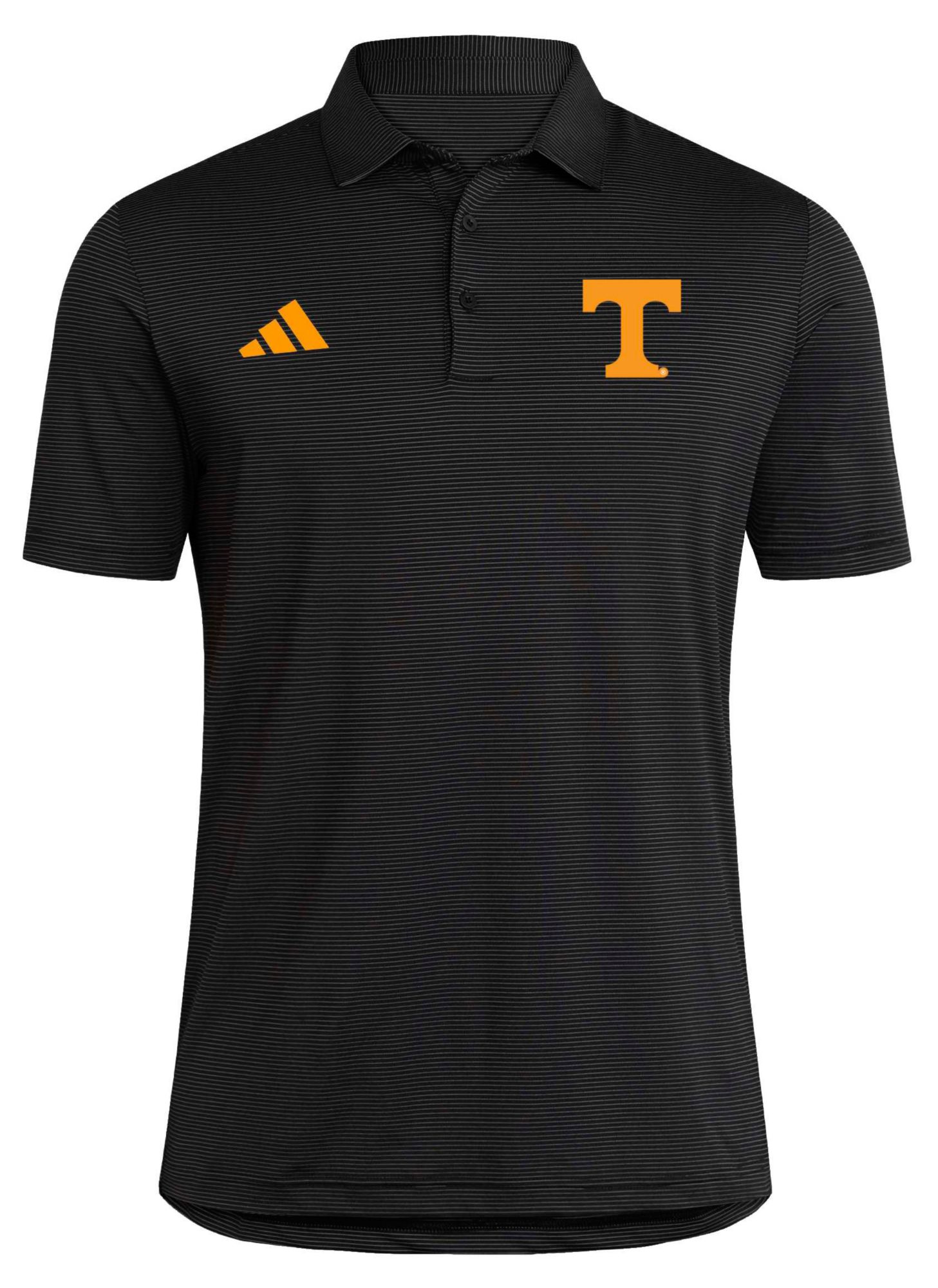 adidas Men's Tennessee Volunteers Black Ultimate Stripe Coaches Polo
