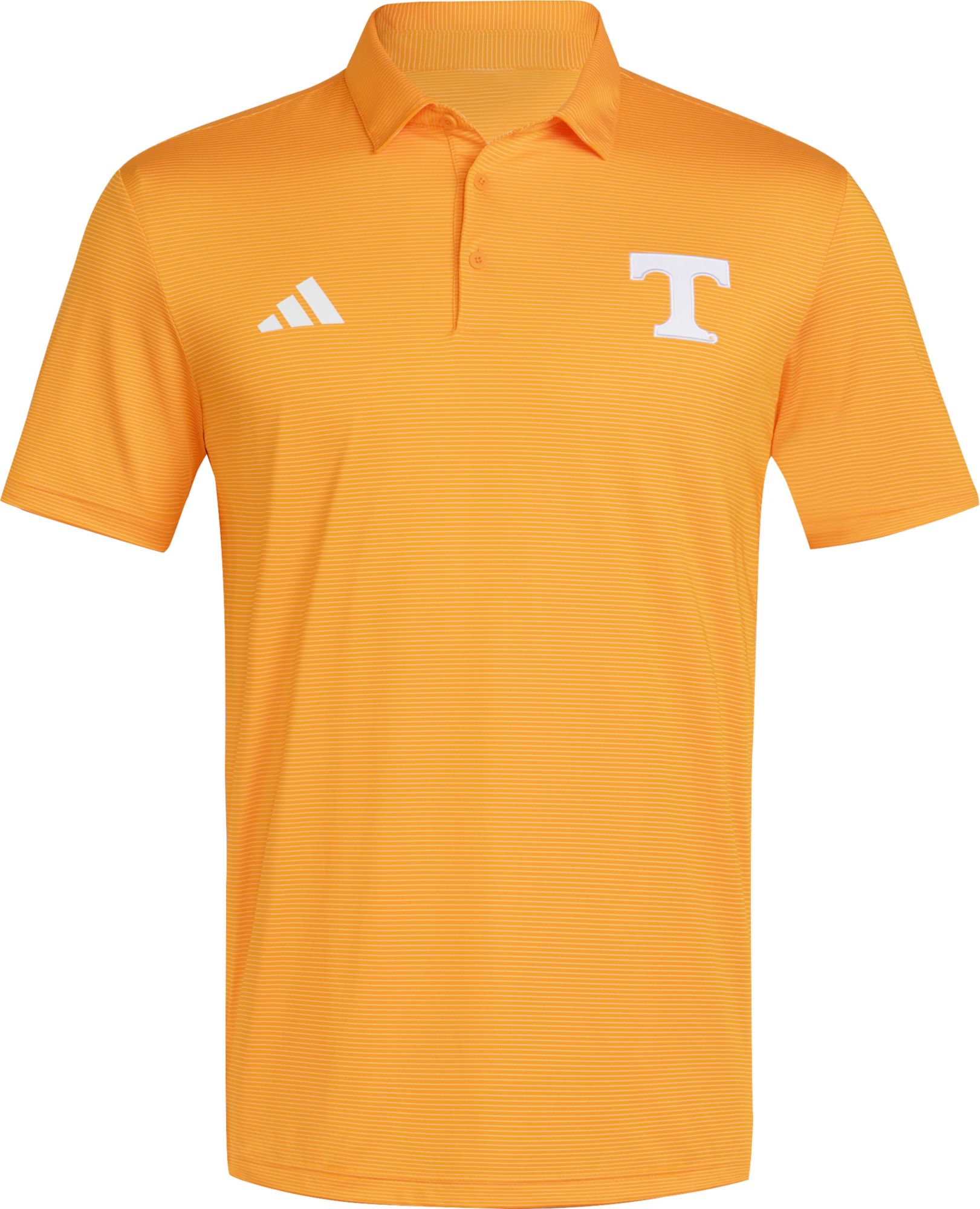 adidas Men's Tennessee Volunteers Bright Orange Ultimate Stripe Coaches Polo